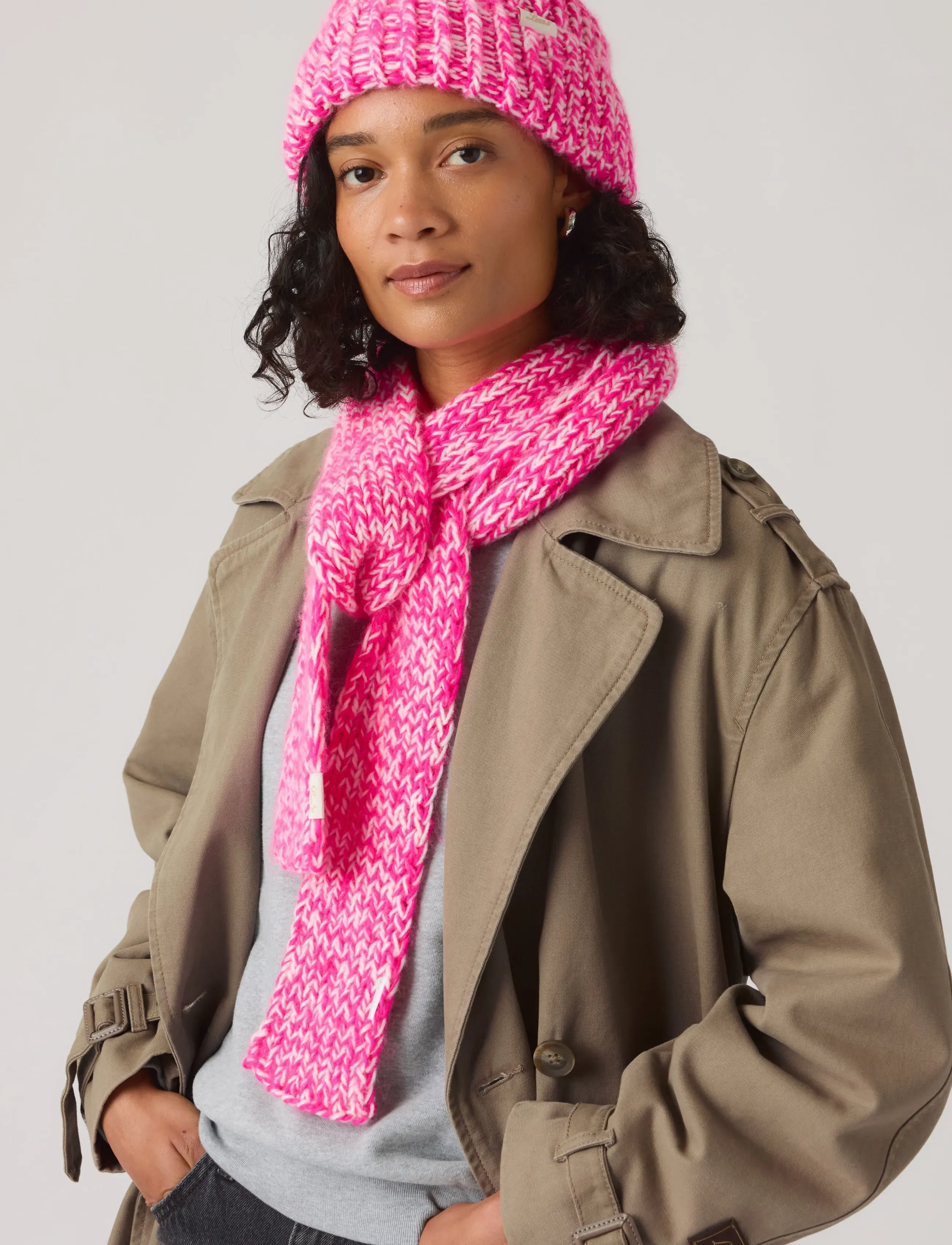 Levi's® - GIGI SCARF PIN GLO - halsdukar - pinks - 0