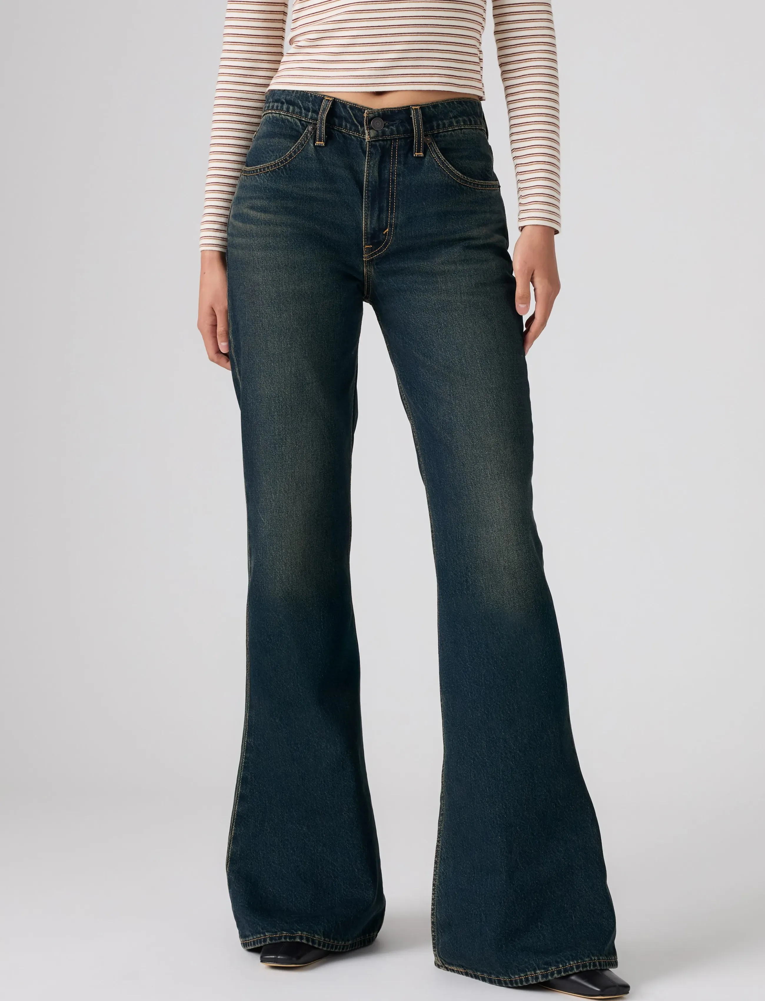 Levi's® - PUDDLE SNAP FLARE HIGH VIBRATI - flared jeans - dark indigo - worn in - 3