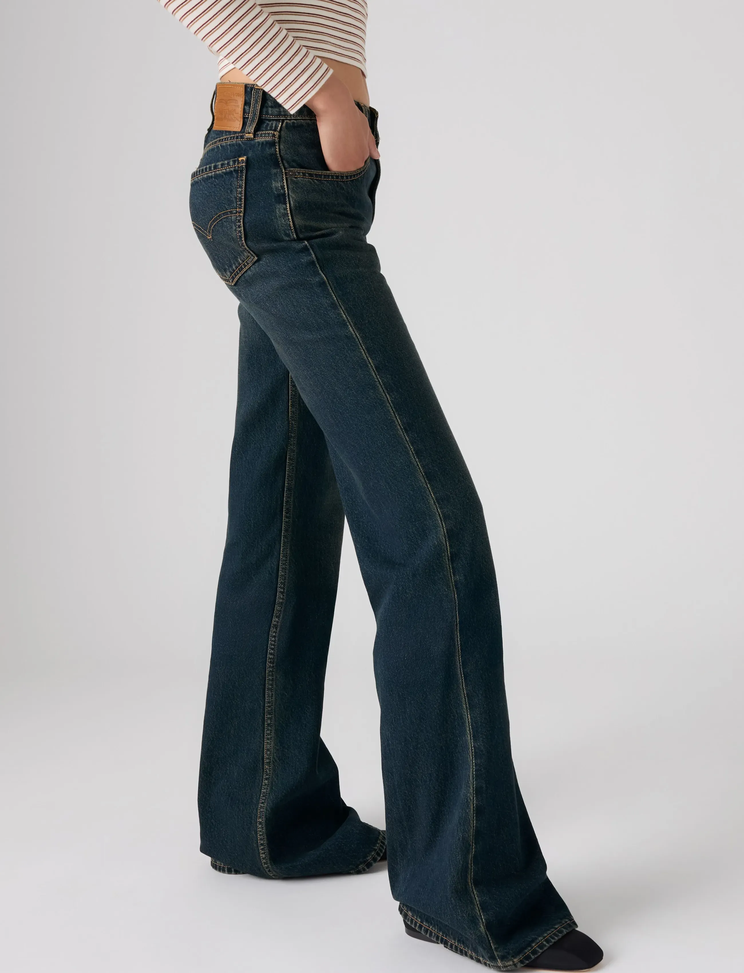 Levi's® - PUDDLE SNAP FLARE HIGH VIBRATI - flared jeans - dark indigo - worn in - 5