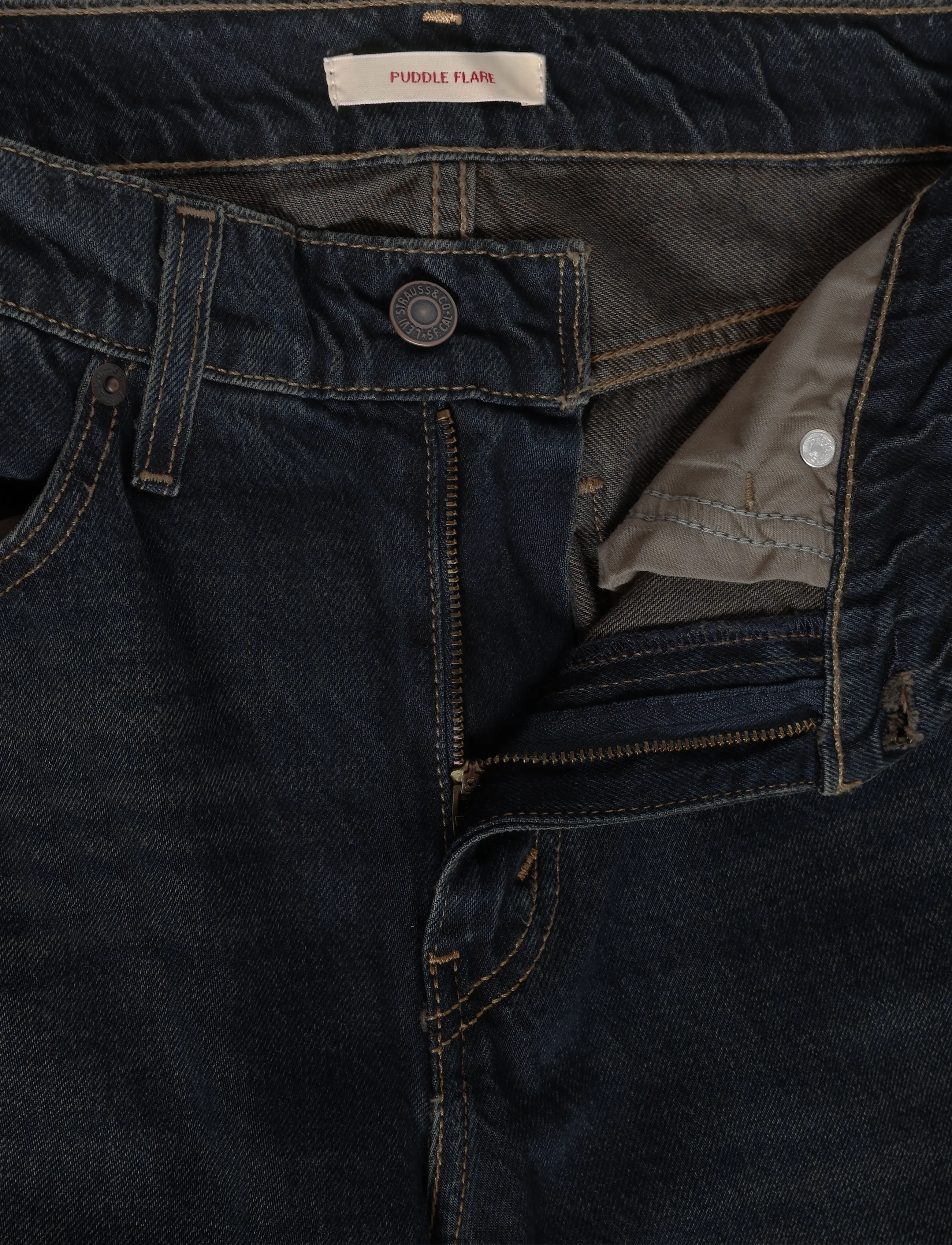 Levi's® - PUDDLE SNAP FLARE HIGH VIBRATI - utsvängda jeans - dark indigo - worn in - 3
