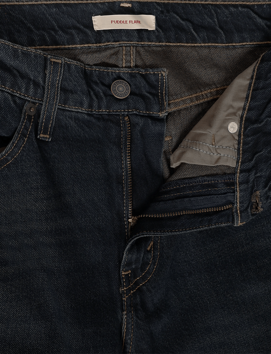 Levi's® - PUDDLE SNAP FLARE HIGH VIBRATI - utsvängda jeans - dark indigo - worn in - 3