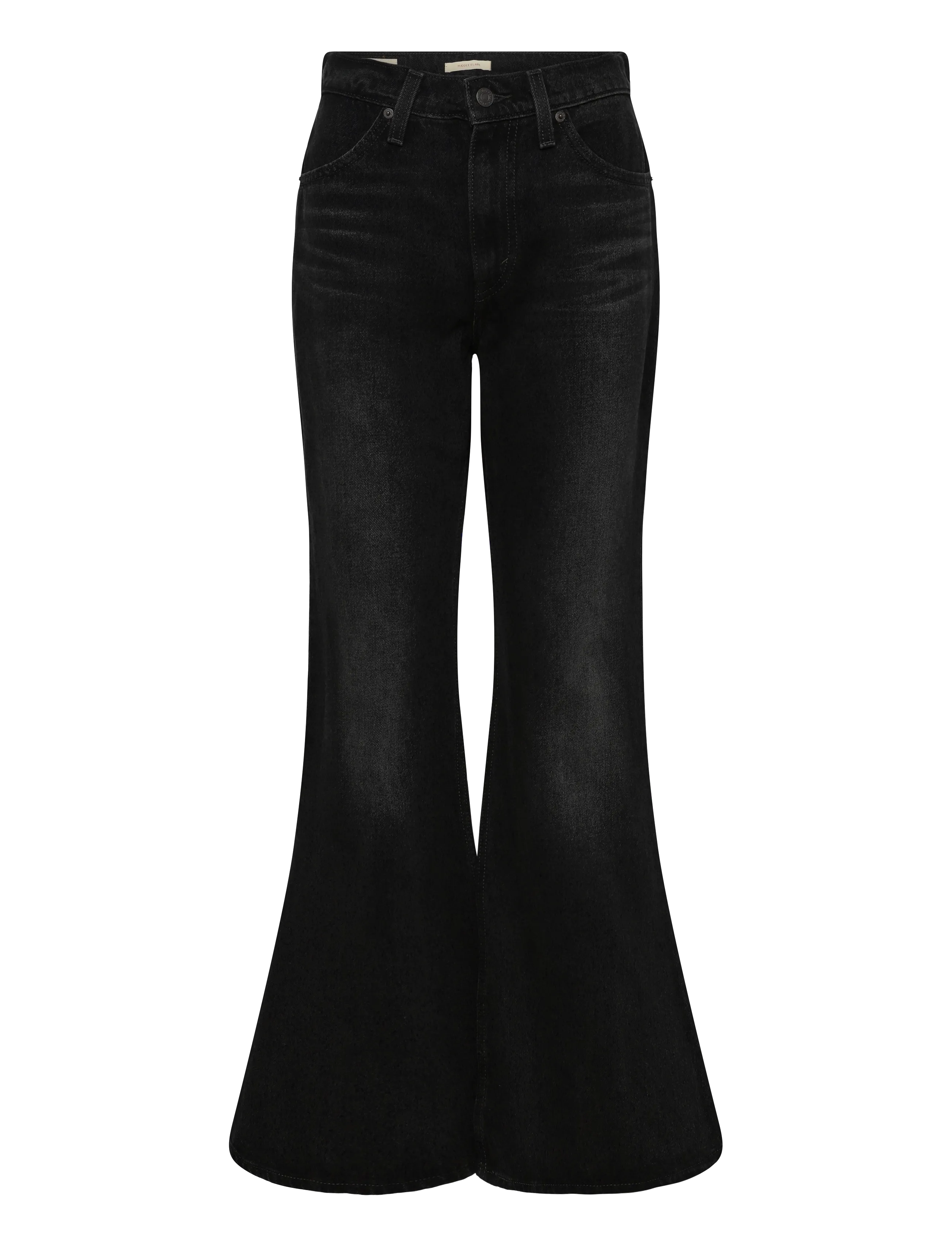 Levi's® PUDDLE SNAP FLARE DROP THE HAM - Flared jeans - MED INDIGO - WORN IN / navy