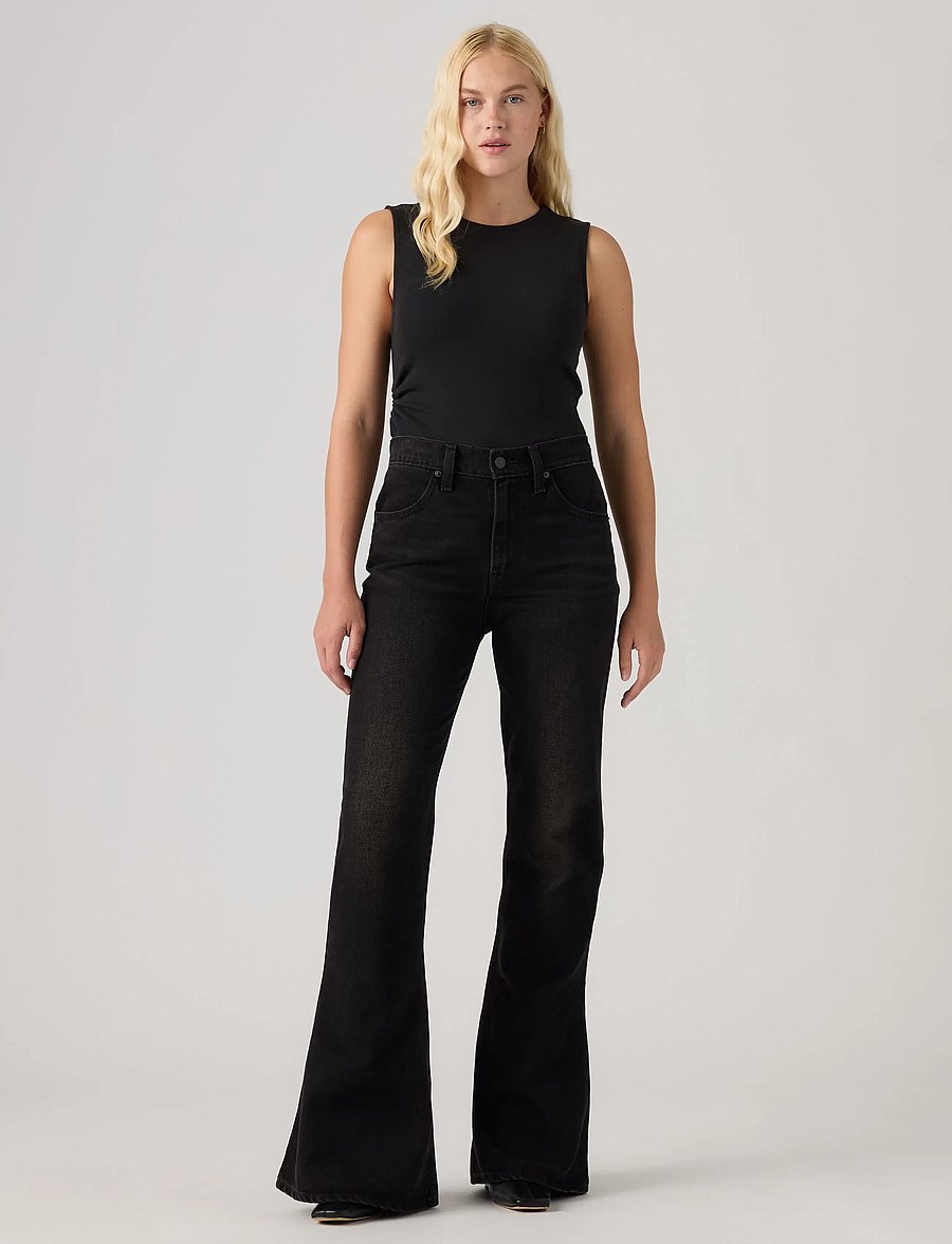 Levi's® - PUDDLE SNAP FLARE DROP THE HAM - schlaghosen - med indigo - worn in - 3