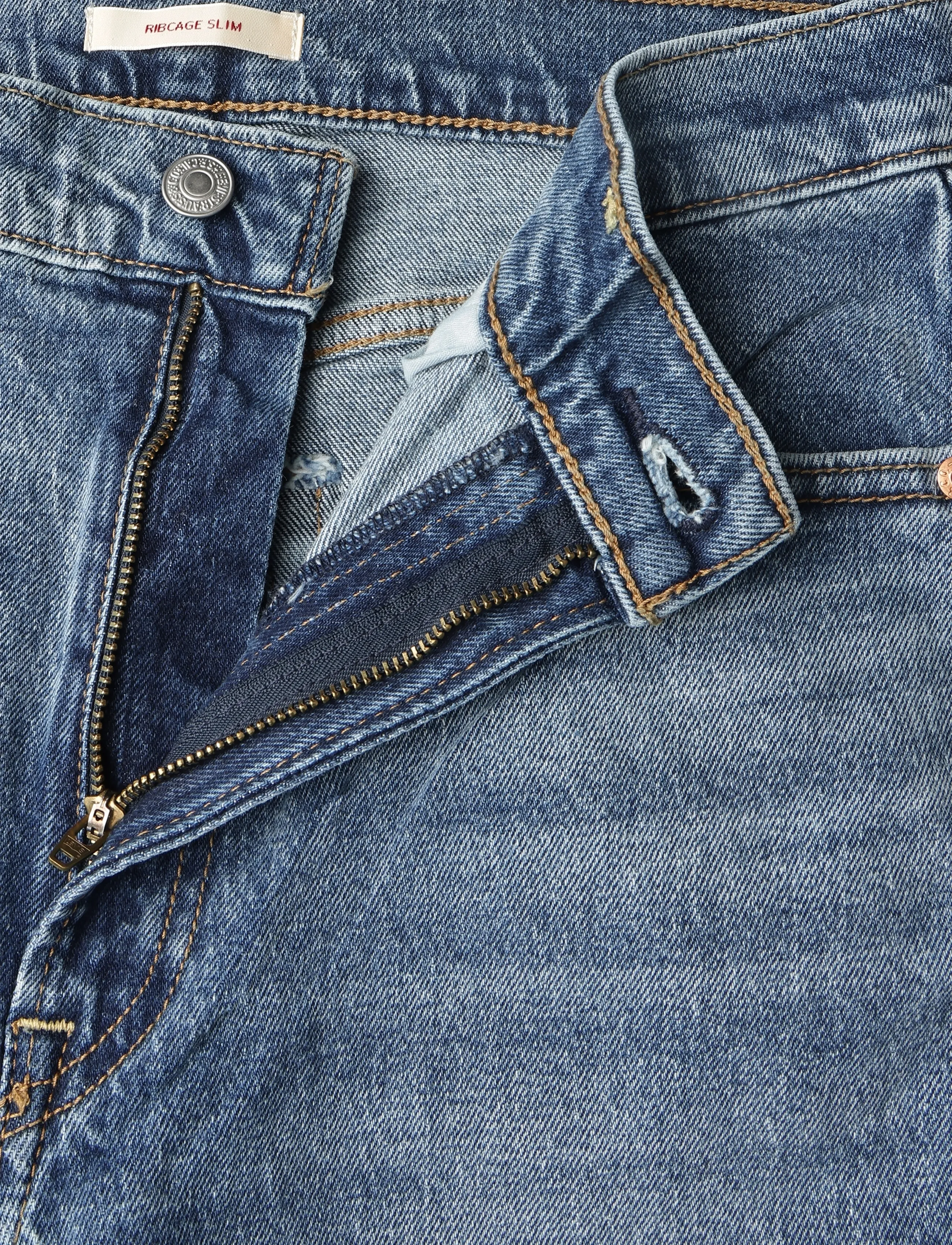 Levi's® - RIBCAGE SLIM SWEET NOON - slim fit jeans - med indigo - worn in - 3