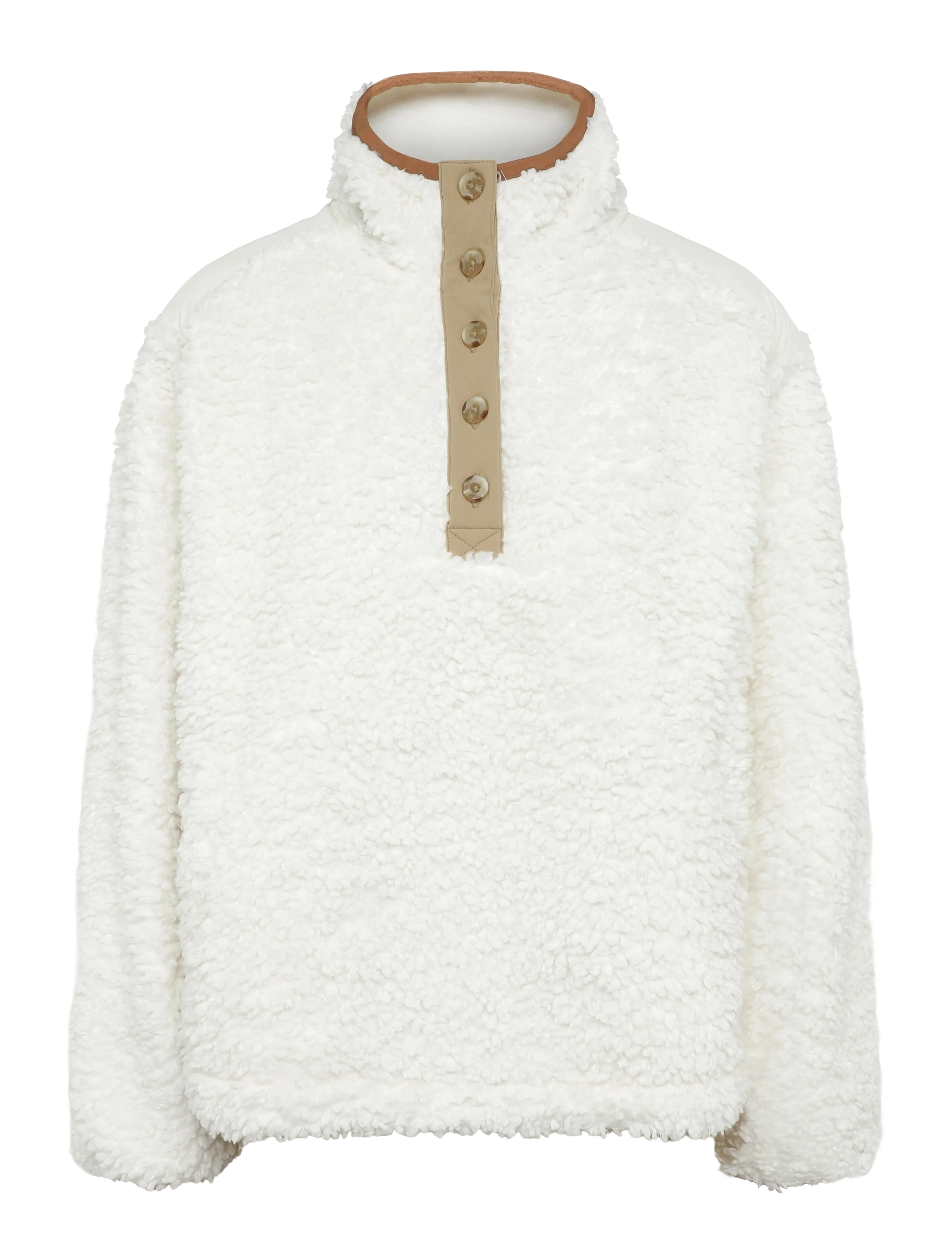 Levi's® IRIS PULLOVER SHERPA FLEECE EG - Knitwear - WHITES / white
