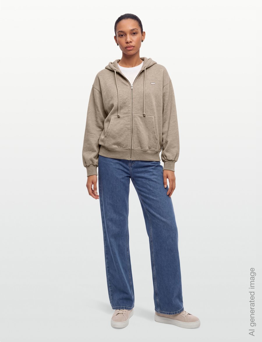 Levi's® - EVERYDAY FULL ZIP HOODIE SWEAT - hættetrøjer - browns - 0