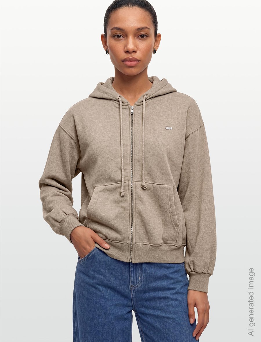 Levi's® - EVERYDAY FULL ZIP HOODIE SWEAT - hættetrøjer - browns - 3