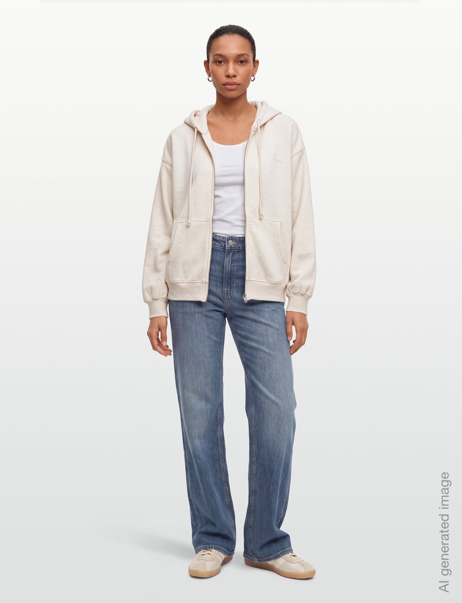 Levi's® - EVERYDAY FULL ZIP HOODIE SWEAT - hoodies - neutrals - 0