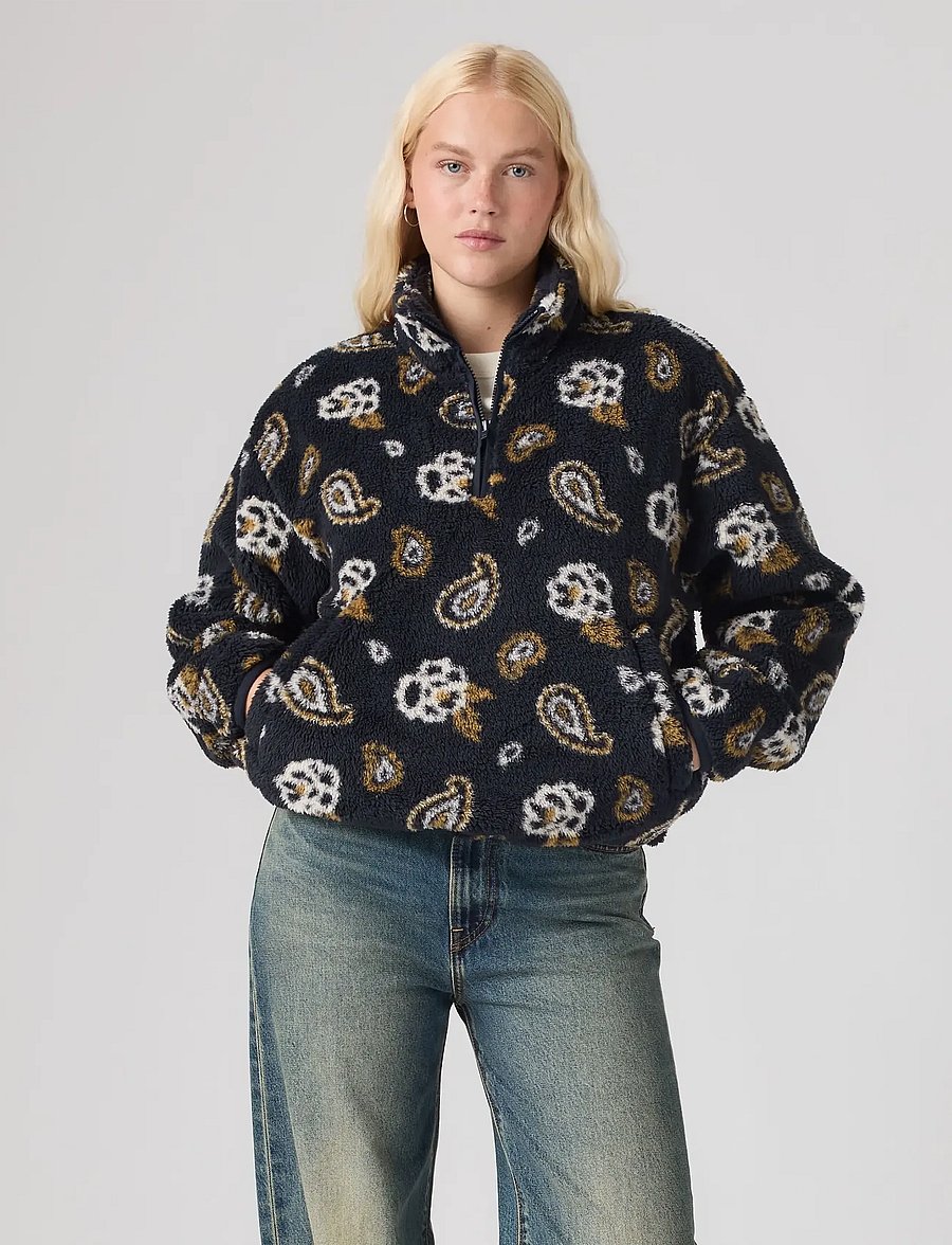 Levi's® - ATWOOD SHERPA 1/4 ZIP PAISLEY - fleeces & midlayers - neutrals - 3