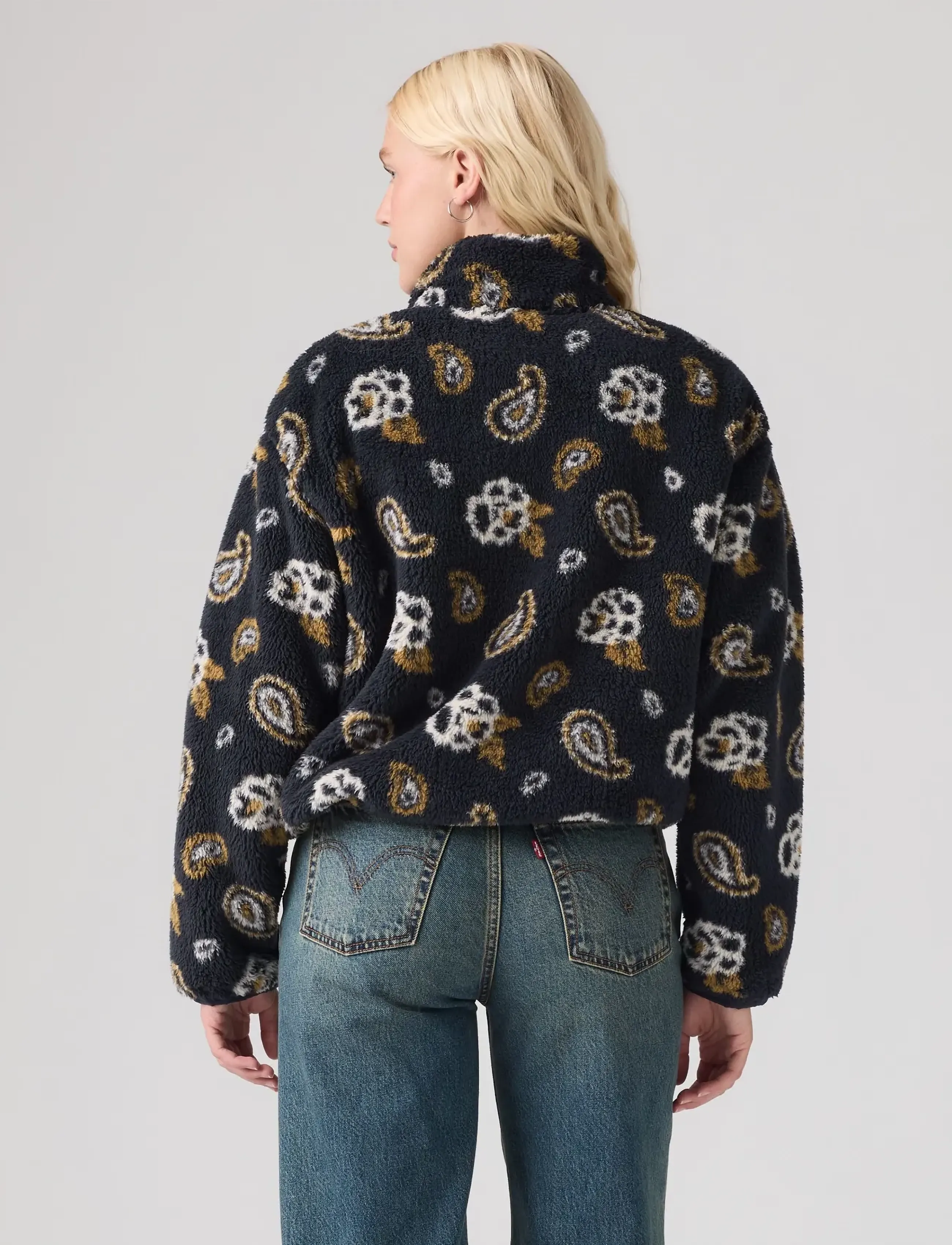 LEVIS ® Atwood Sherpa 1/4 Zip Paisley tröjor dam – bild 3