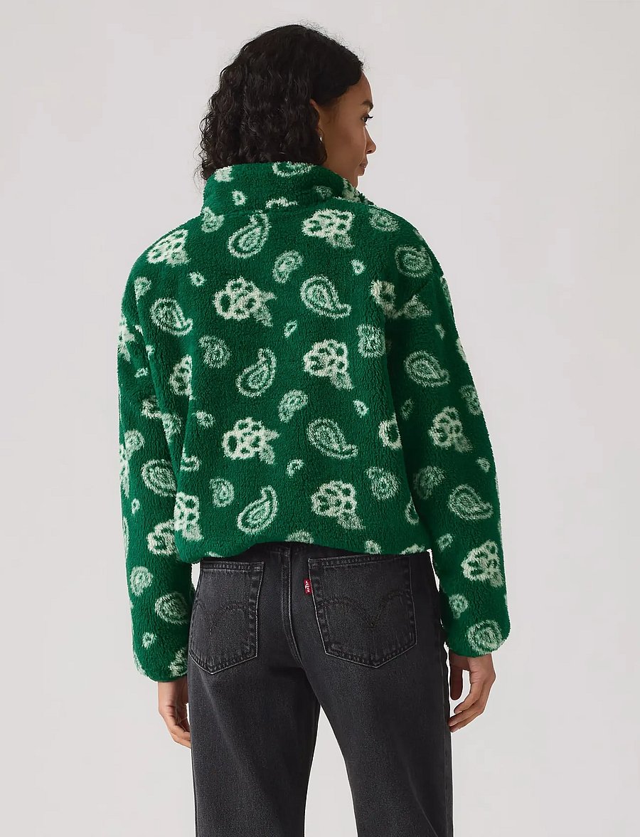 Levi's® - ATWOOD SHERPA 1/4 ZIP PAISLEY - fleece og mellemlag - greens - 4