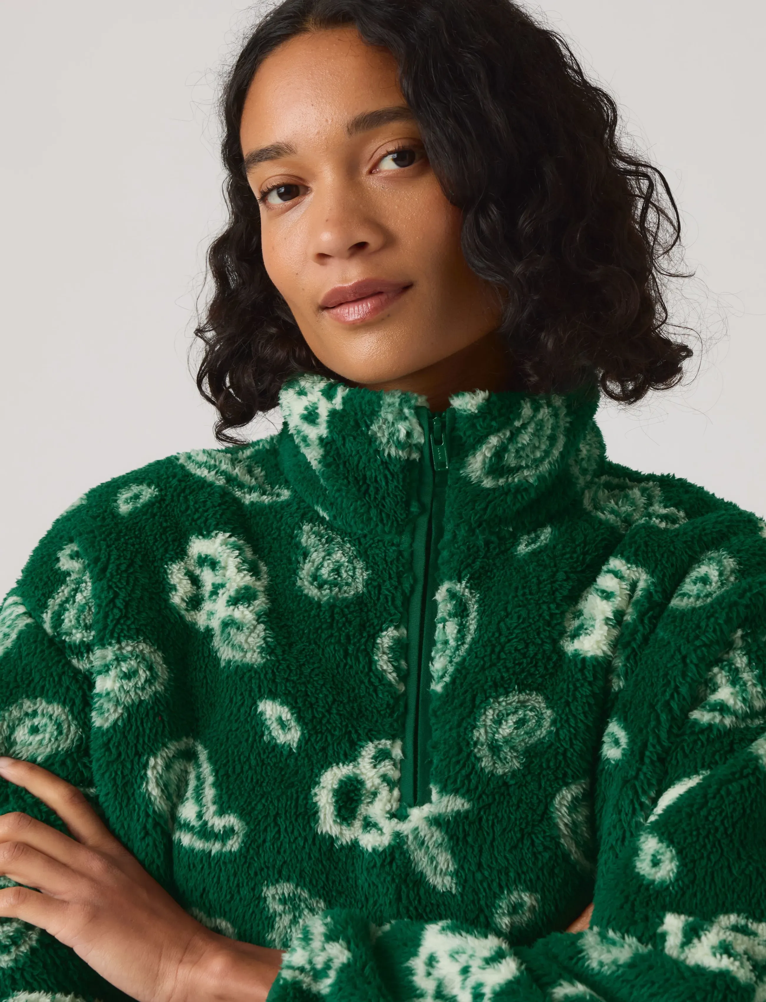 LEVIS ® Atwood Sherpa 1/4 Zip Paisley tröjor dam – bild 4