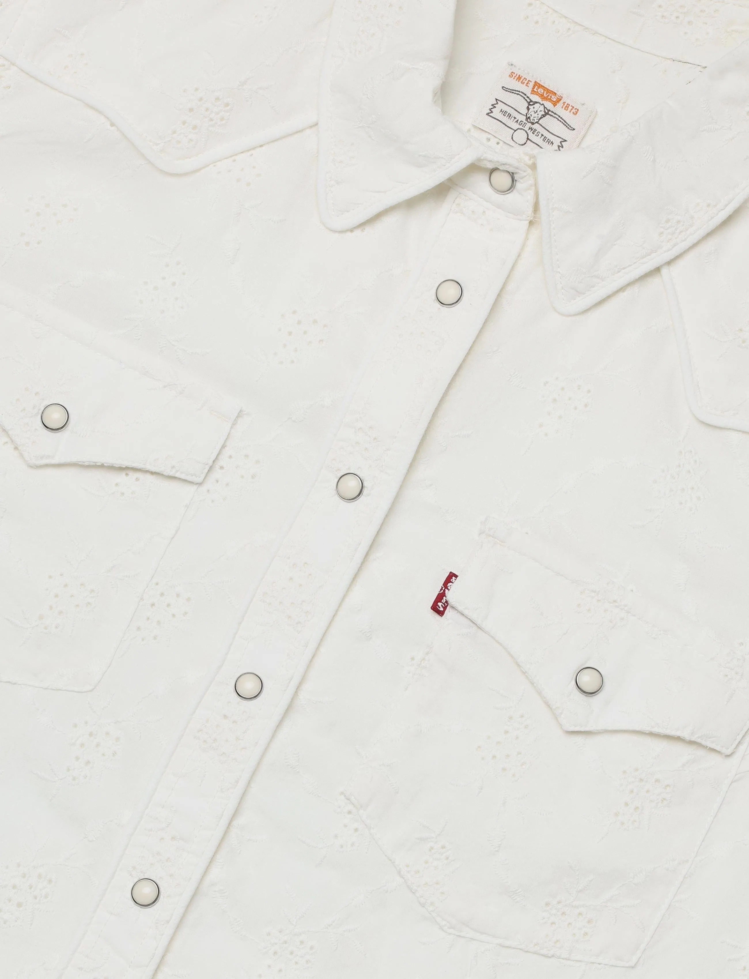 Levi's® - HERITAGE WESTERN EYELET SHIRT - långärmade skjortor - neutrals - 5