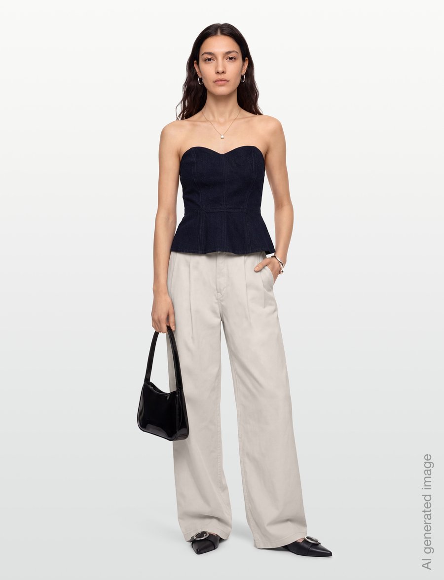 Levi's® - SWEETHEART BUSTIER BIG BRAG BU - crop tops - dark indigo - flat finish - 0