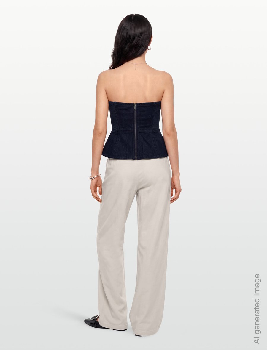 Levi's® - SWEETHEART BUSTIER BIG BRAG BU - crop tops - dark indigo - flat finish - 4