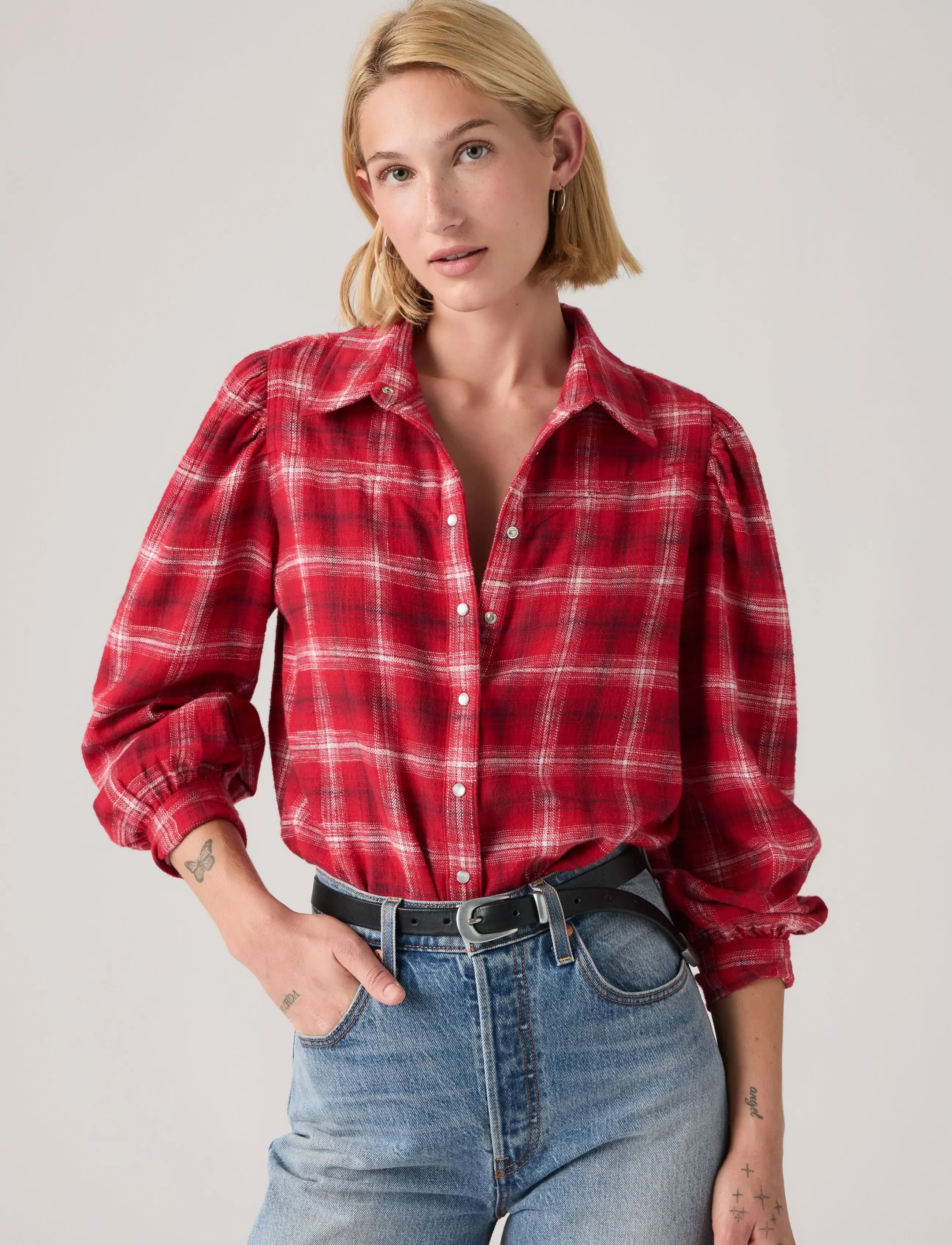 Levi's® - JUNA WESTERN SHIRT ISOLDE PLAI - teksasärgid - multi-color - 0