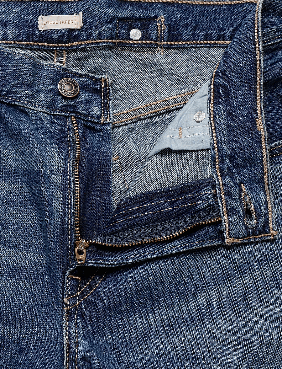 Levi's® - LOOSE TAPER H226 LETS FLY - schmal zulaufende jeans - med indigo - worn in - 3
