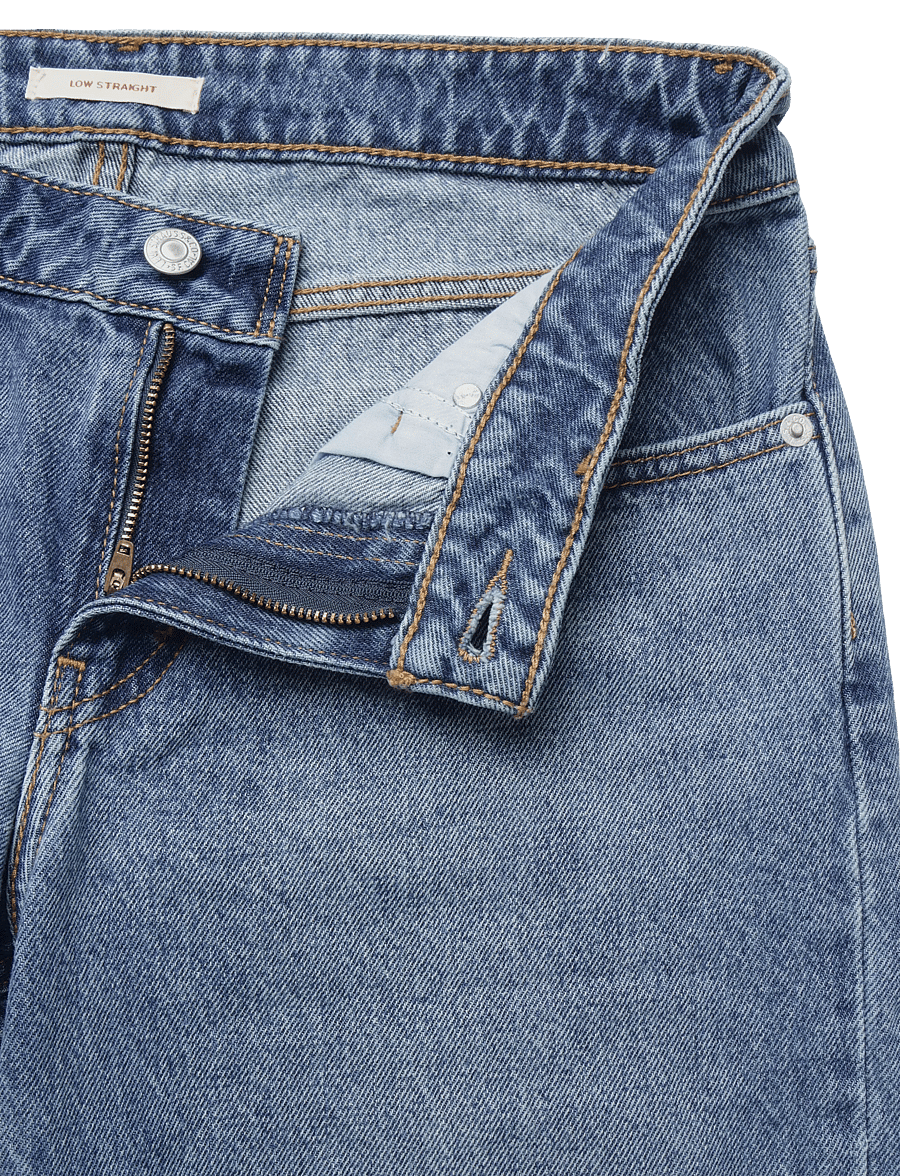 Levi's® - LOW STRAIGHT REAL RECOGNIZE RE - straight jeans - med indigo - worn in - 3