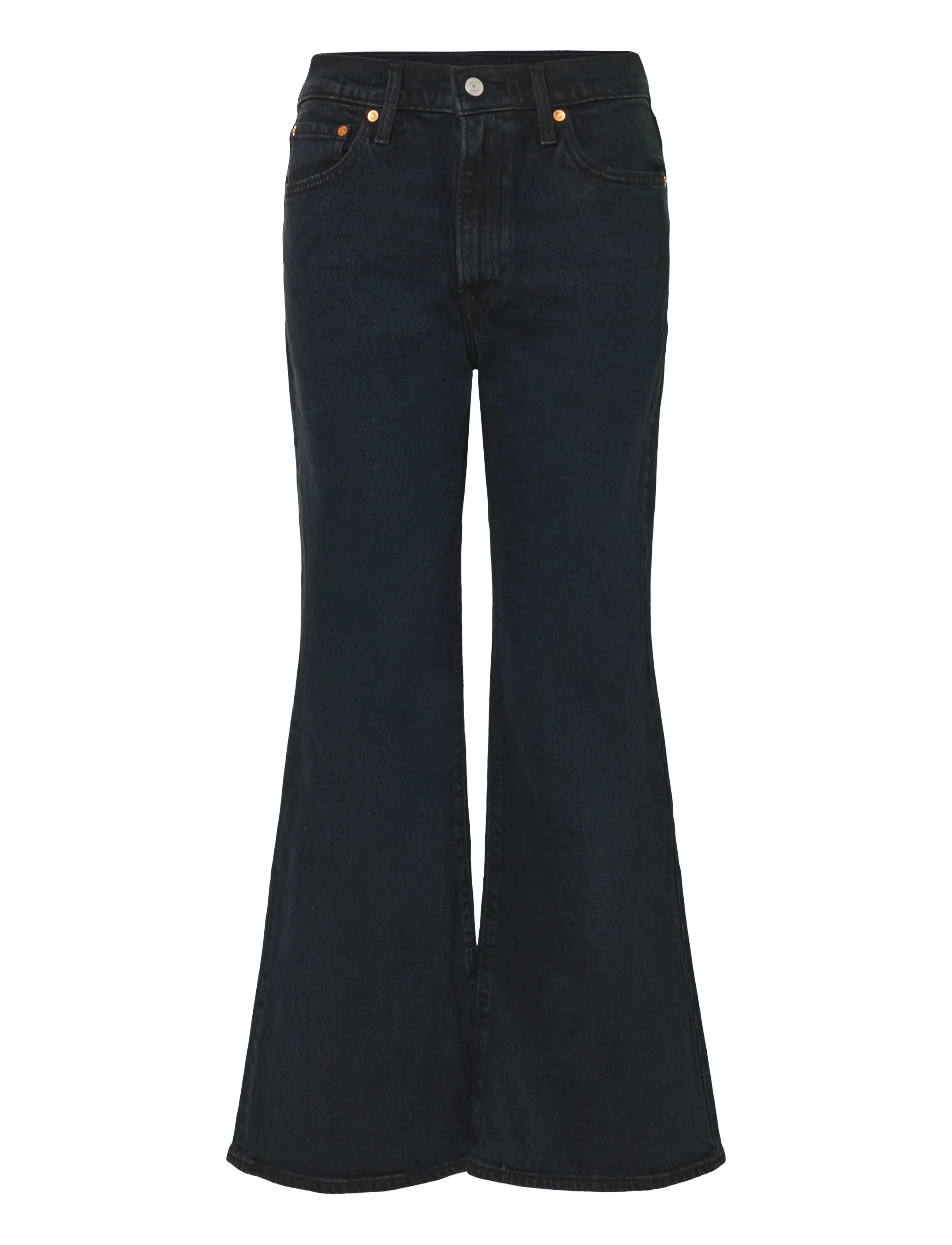 Levi's® RIBCAGE FLARE H226 SLIGHT NIGH - Flared jeans - BLACKS / black