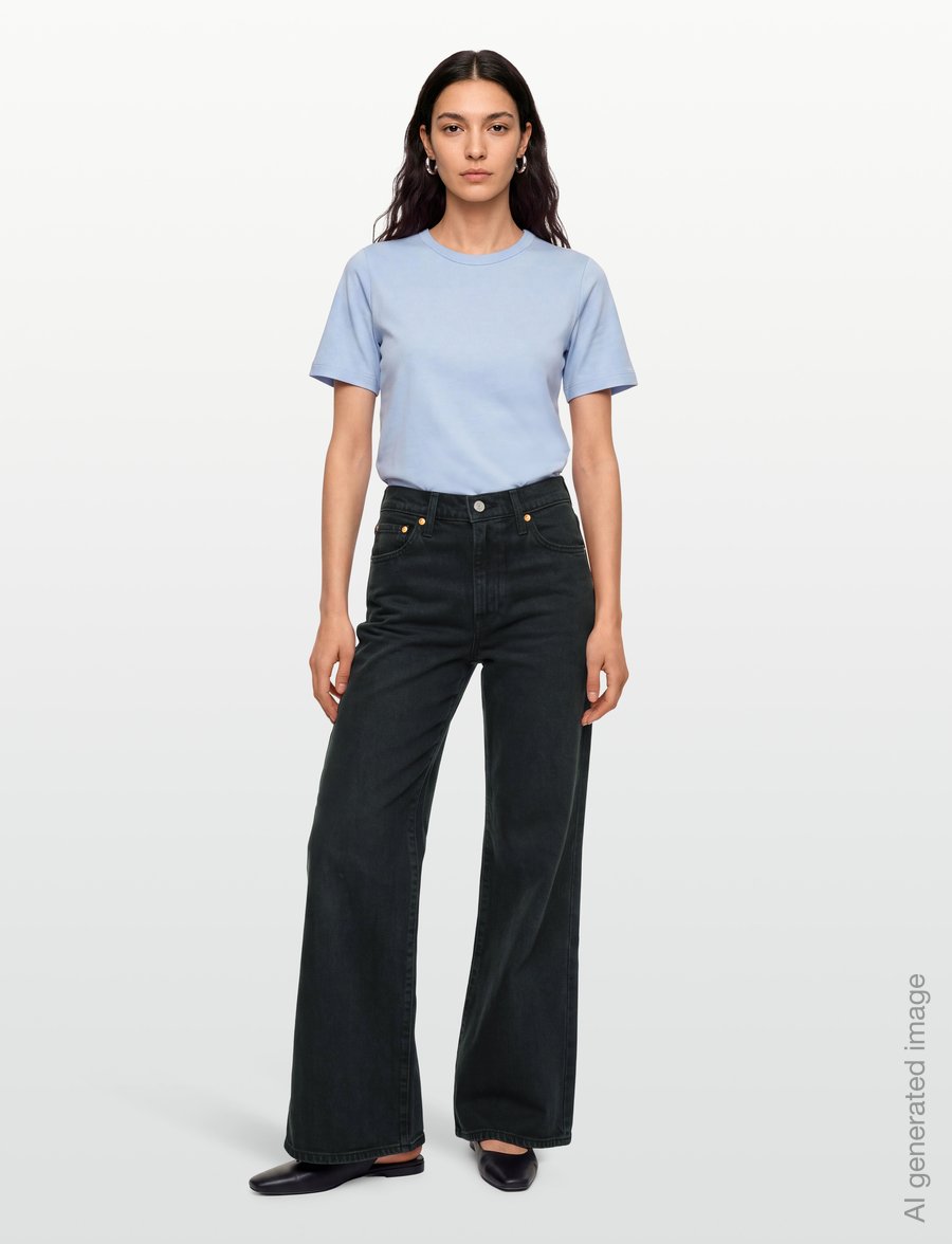 Levi's® - RIBCAGE FLARE H226 SLIGHT NIGH - schlaghosen - blacks - 0