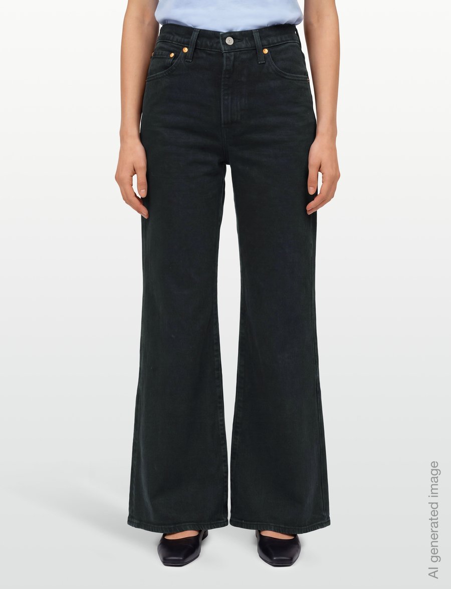 Levi's® - RIBCAGE FLARE H226 SLIGHT NIGH - schlaghosen - blacks - 3