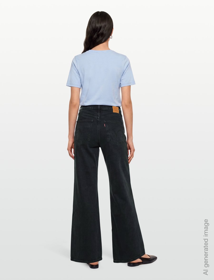 Levi's® - RIBCAGE FLARE H226 SLIGHT NIGH - schlaghosen - blacks - 4