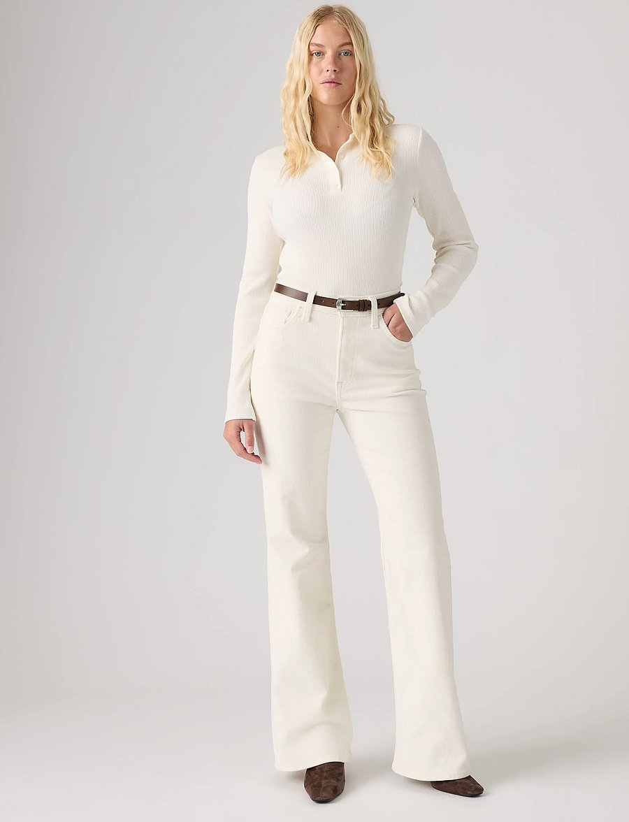 Levi's® - RIBCAGE FLARE H226 EGRET - alt laiad teksad - whites - 0