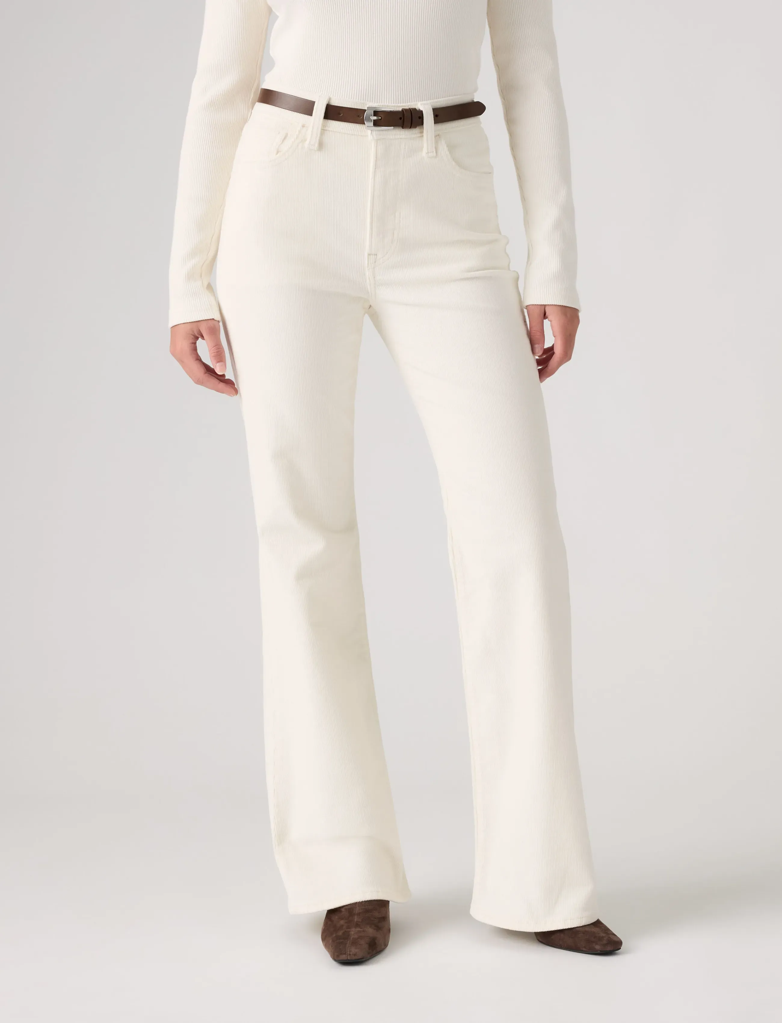 Levi's® - RIBCAGE FLARE H226 EGRET - alt laiad teksad - whites - 5