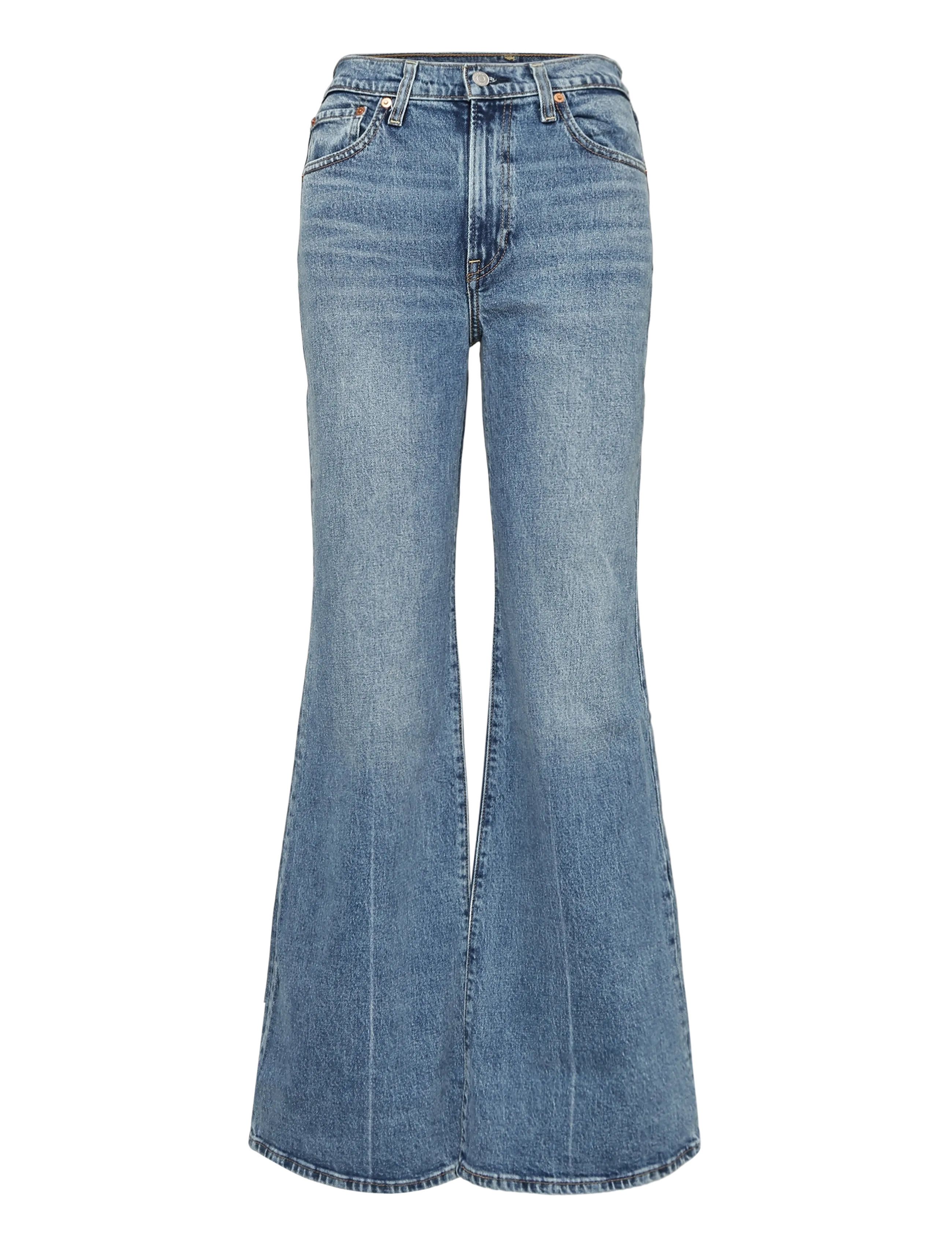 Levi's® - RIBCAGE FLARE H226 SWEET NOON - med indigo - worn in - 1