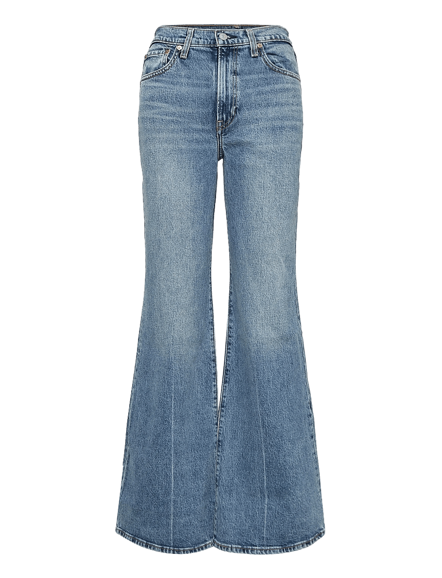 Levi's® - RIBCAGE FLARE H226 SWEET NOON - alt laiad teksad - med indigo - worn in - 1