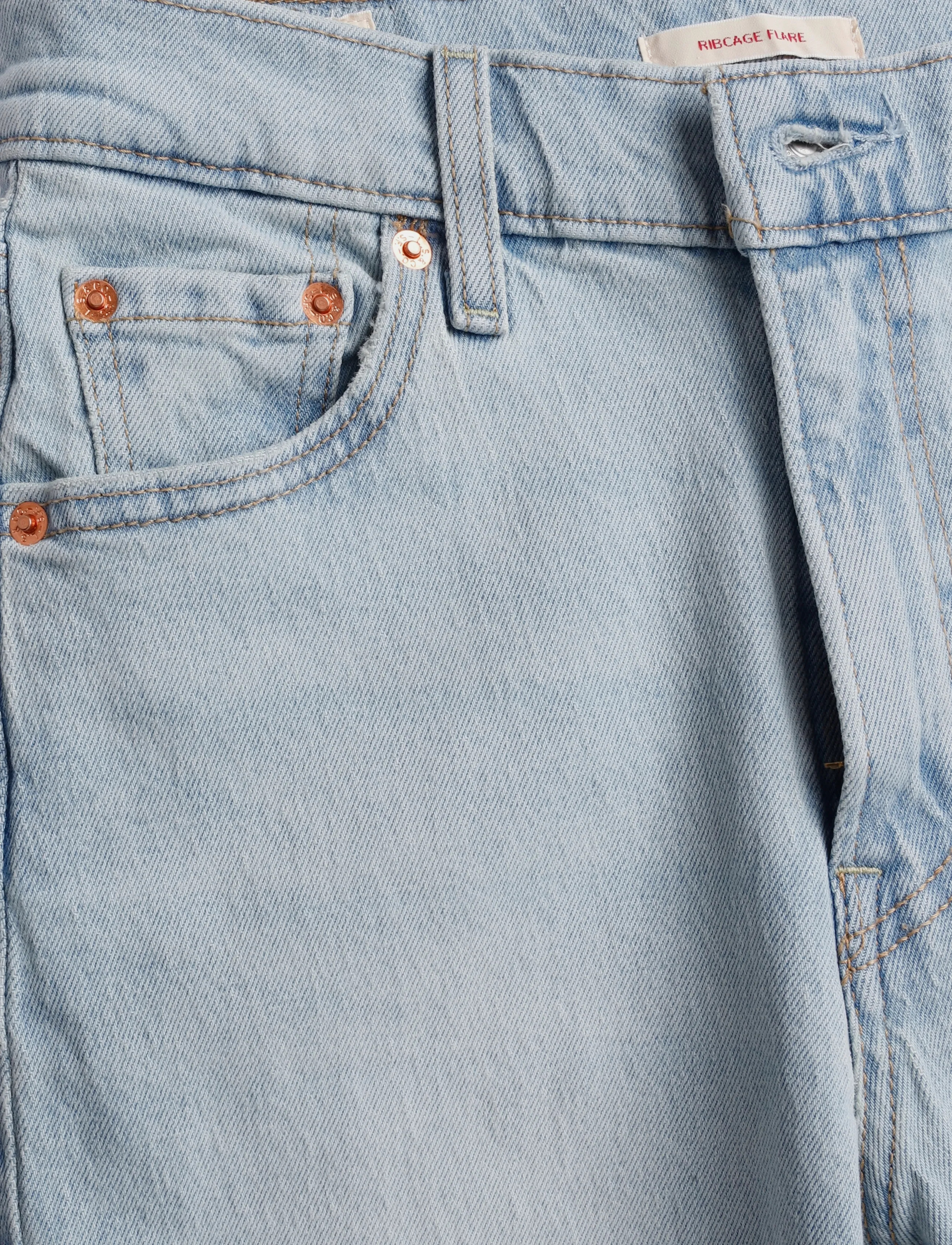 Levi's® - RIBCAGE FLARE H226 BELINDAS LI - light indigo - worn in - 2