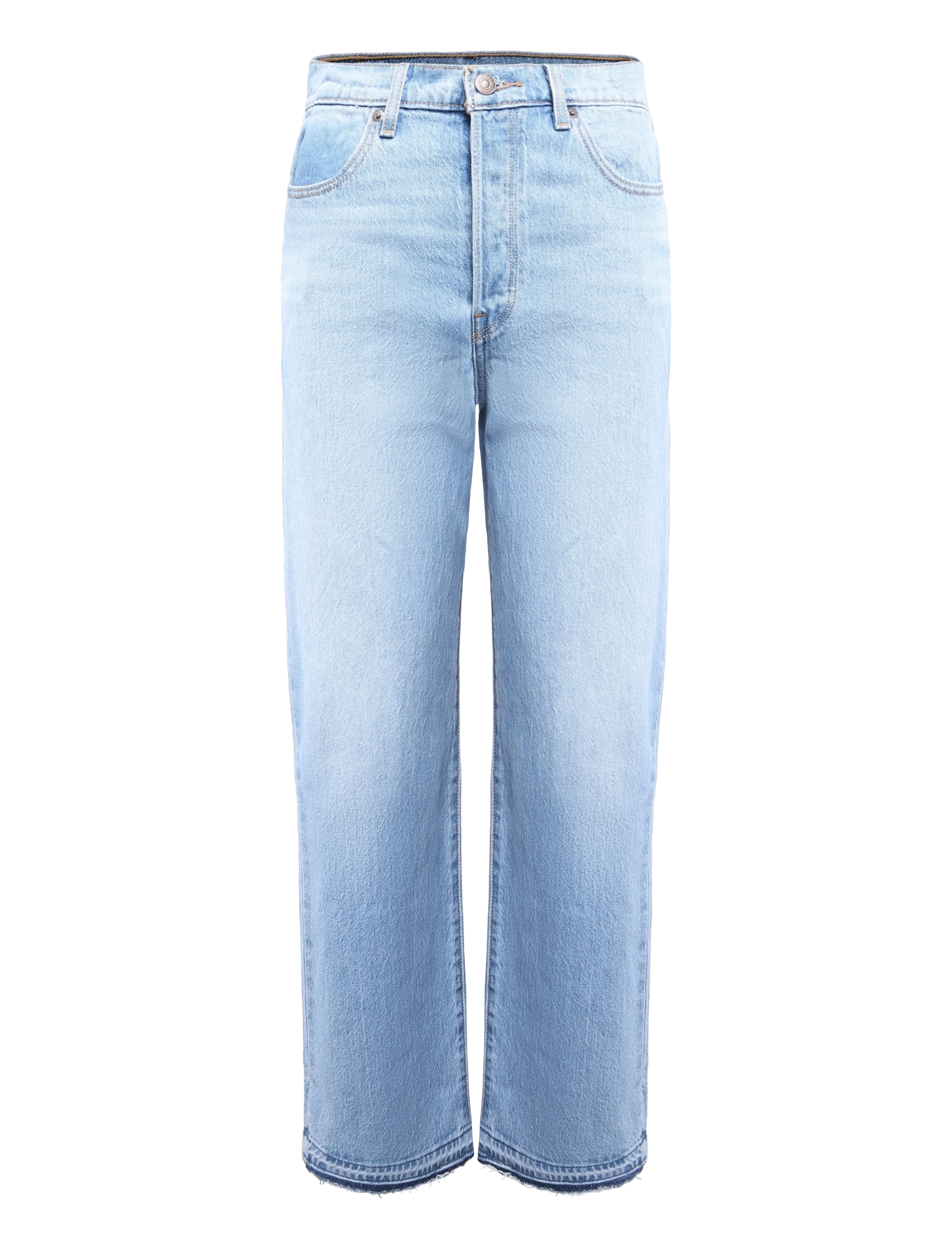 Levi's® RIBCAGE FULL LENGTH RECRAFTED - Kläder - MED INDIGO - WORN IN / blue