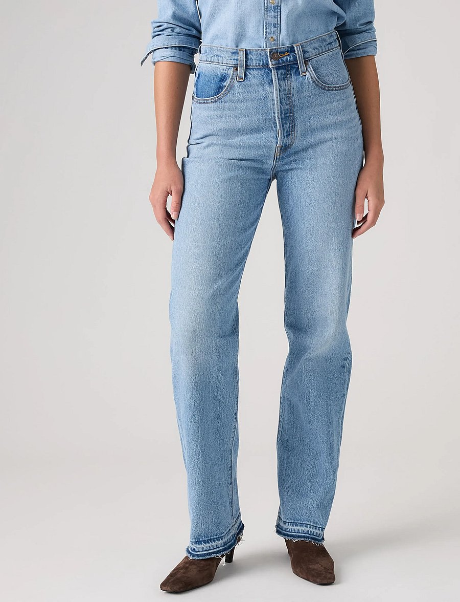 Levi's® - RIBCAGE FULL LENGTH RECRAFTED - mom jeans - med indigo - worn in - 5