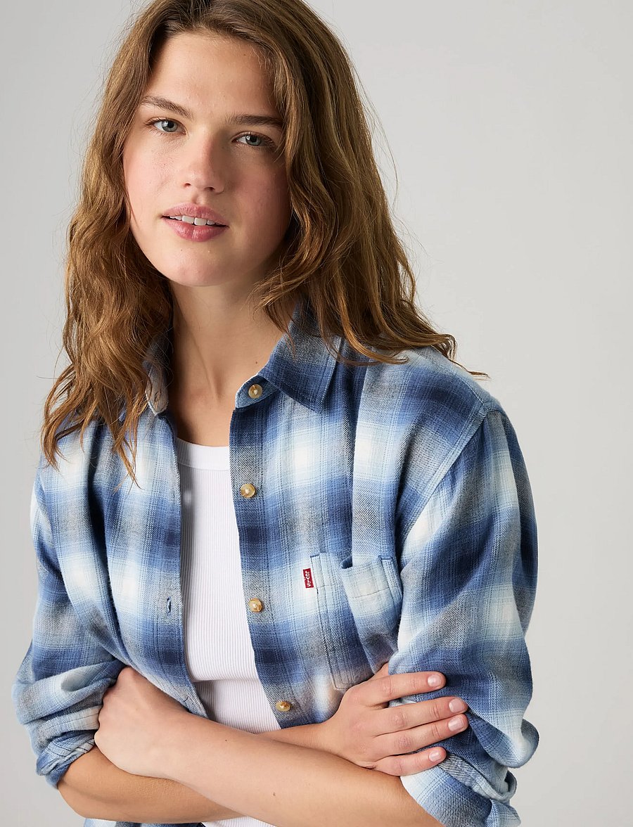 Levi's® - NASH FLANNEL SHIRT VESA SHADOW - långärmade skjortor - blues - 5
