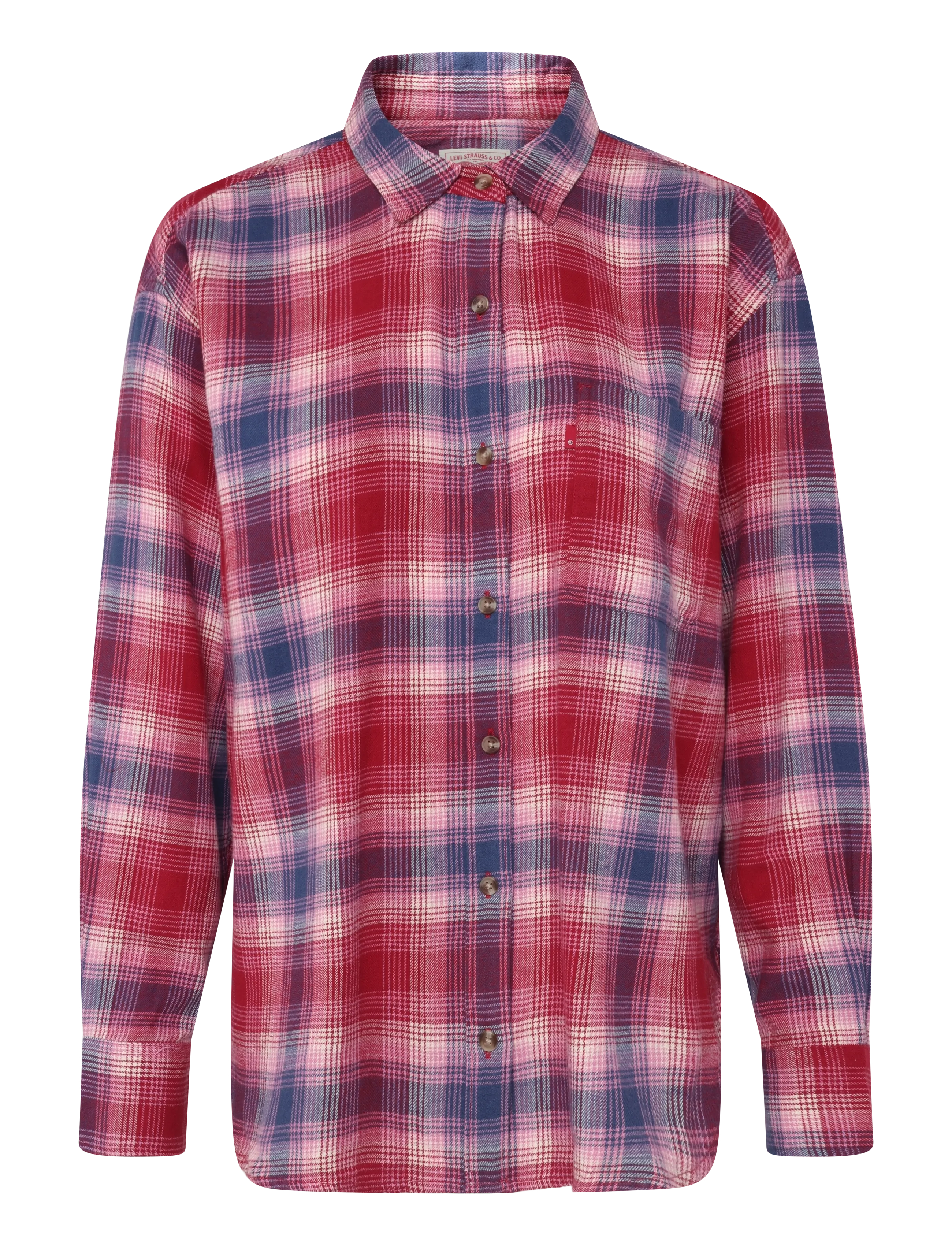 Levi's® NASH FLANNEL SHIRT LOCRYN PLAI - Riided - REDS / red