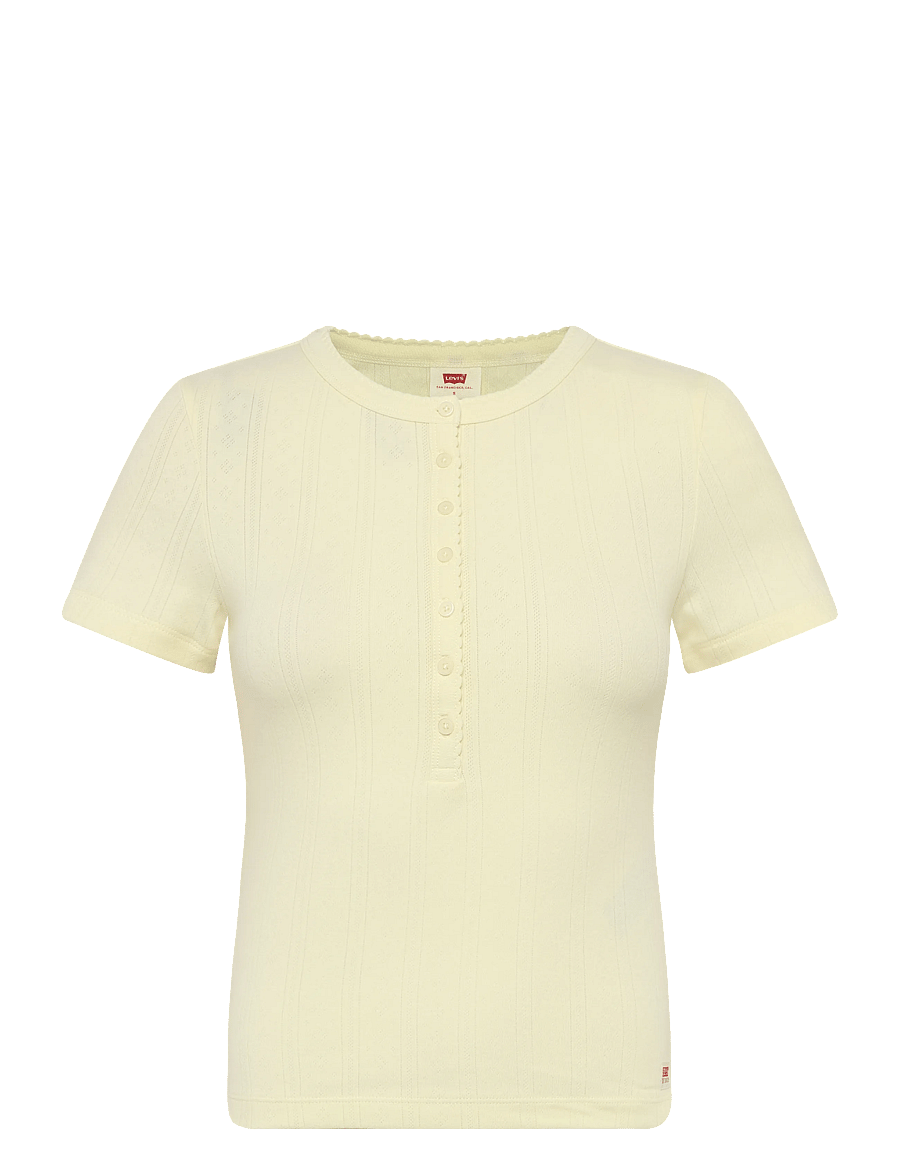 Levi's® - DRY GOODS POINTELLE SS HENLEY - t-shirts - neutrals - 0