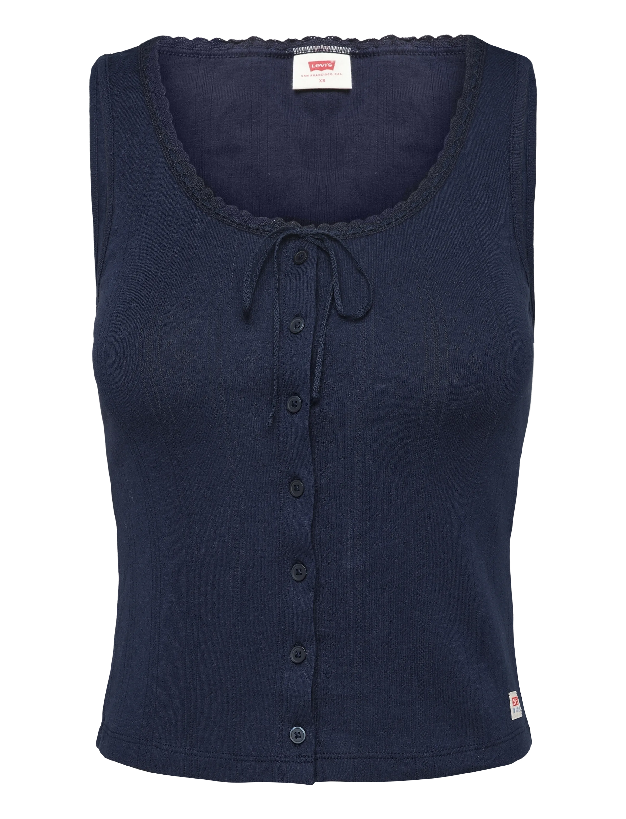 Levi's® DRY GOODS POINTELLE LACE TANK - T-shirts & Toppe - BLUES / navy