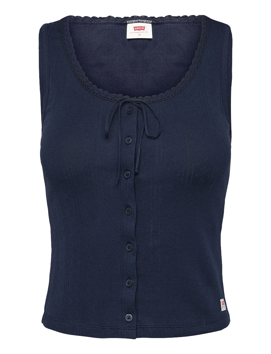 Levi's® - DRY GOODS POINTELLE LACE TANK - tanktops - blues - 0