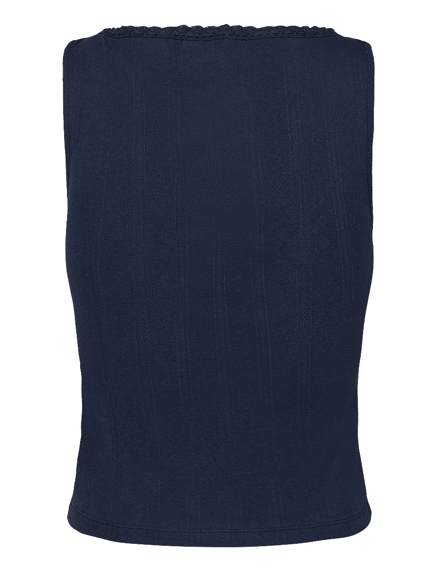 Levi's® - DRY GOODS POINTELLE LACE TANK - tanktops - blues - 1