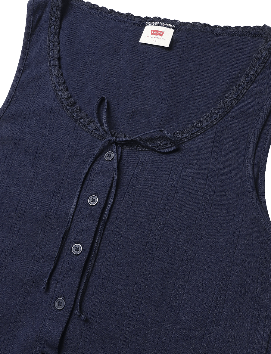Levi's® - DRY GOODS POINTELLE LACE TANK - tanktops - blues - 2