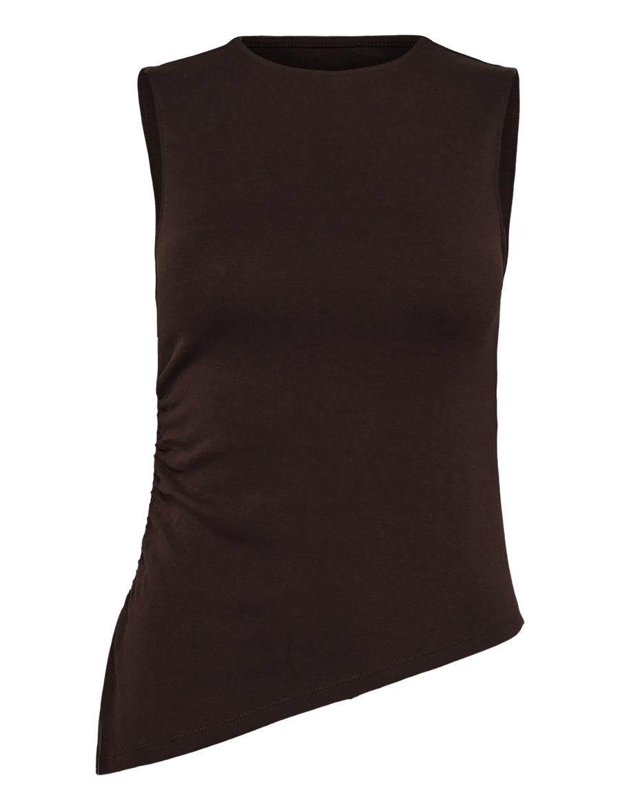 Levi's® - ALILA ASYMMETRICAL SL TOP JAVA - linnen - browns - 0