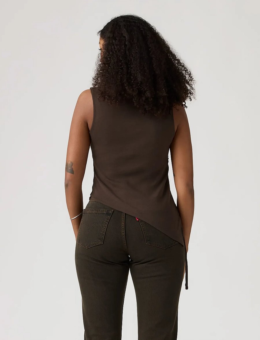 Levi's® - ALILA ASYMMETRICAL SL TOP JAVA - varrukateta topid - browns - 4