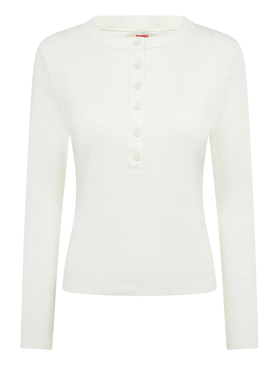 Levi's® - ESSENTIAL LS HENLEY EGRET - kampsunid - whites - 0