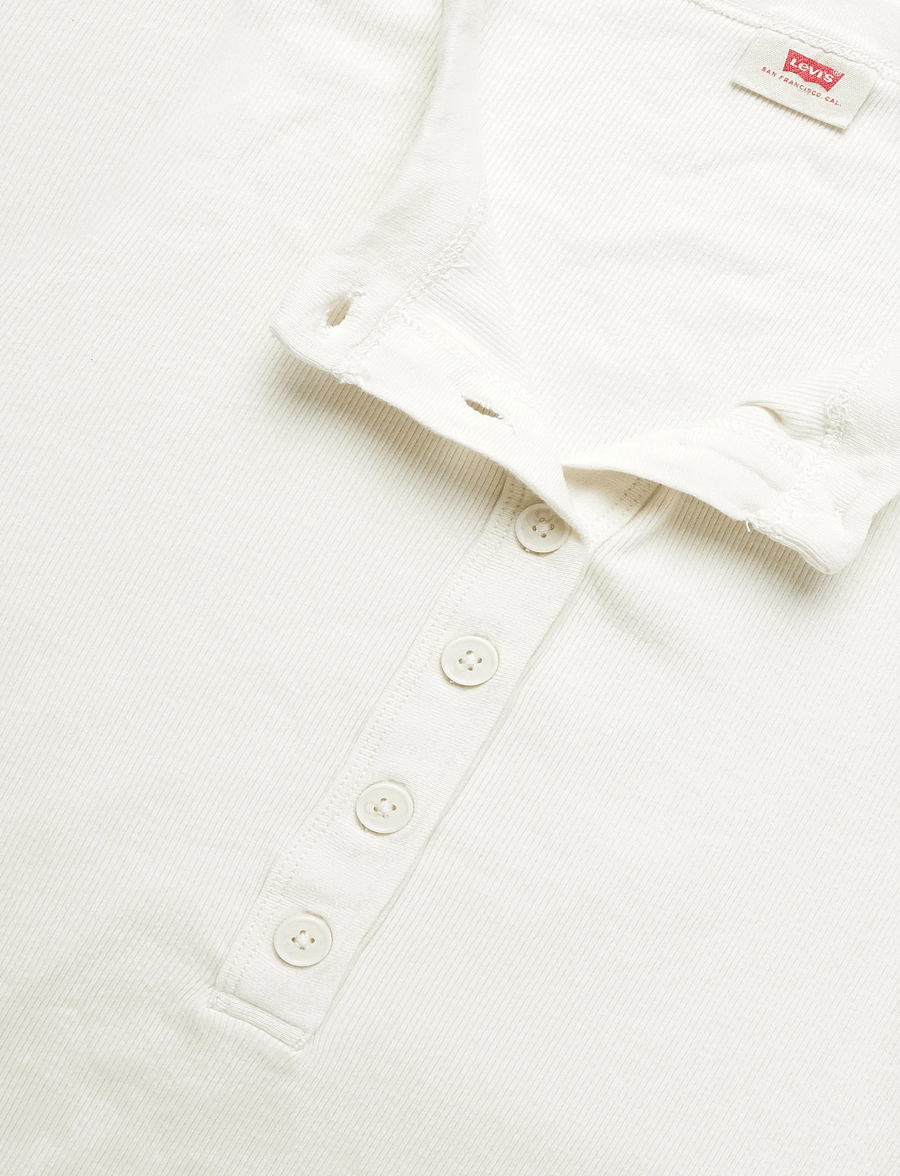 Levi's® - ESSENTIAL LS HENLEY EGRET - kampsunid - whites - 2
