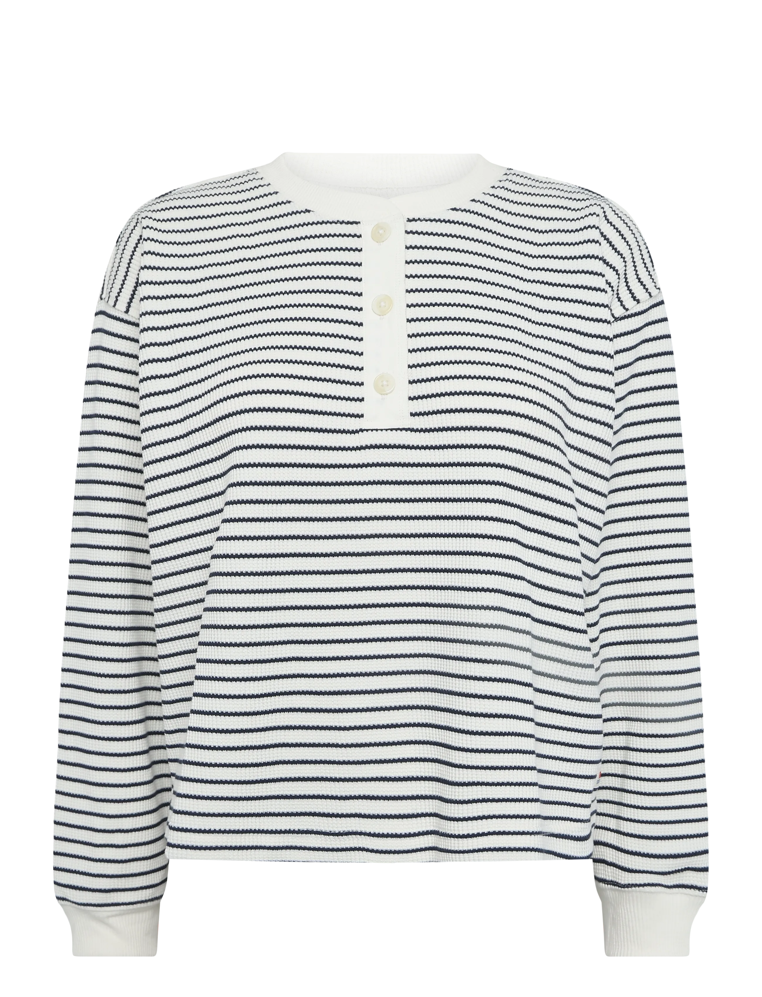 Levi's® DRY GOODS RELAXED LS HENLEY JA - Tøj - BLUES / white