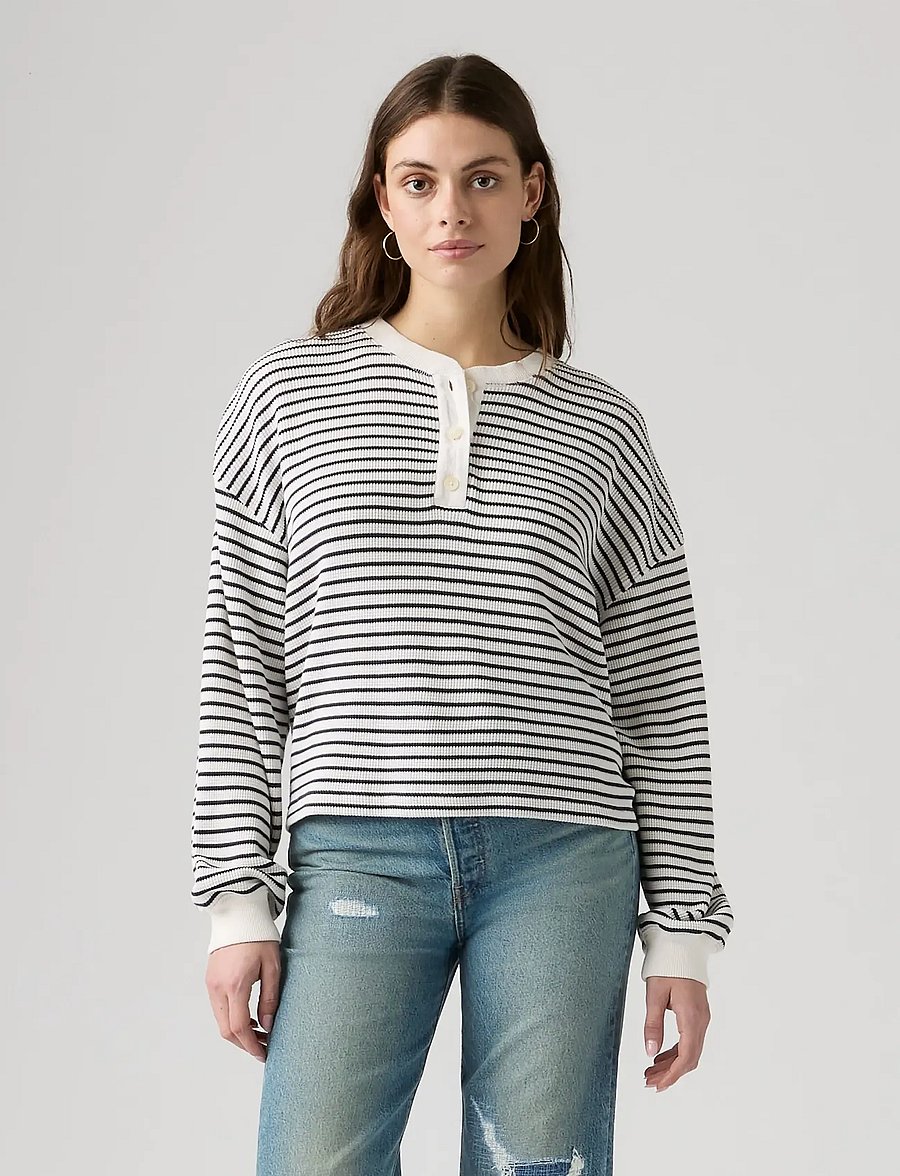 Levi's® - DRY GOODS RELAXED LS HENLEY JA - striktrøjer - blues - 3