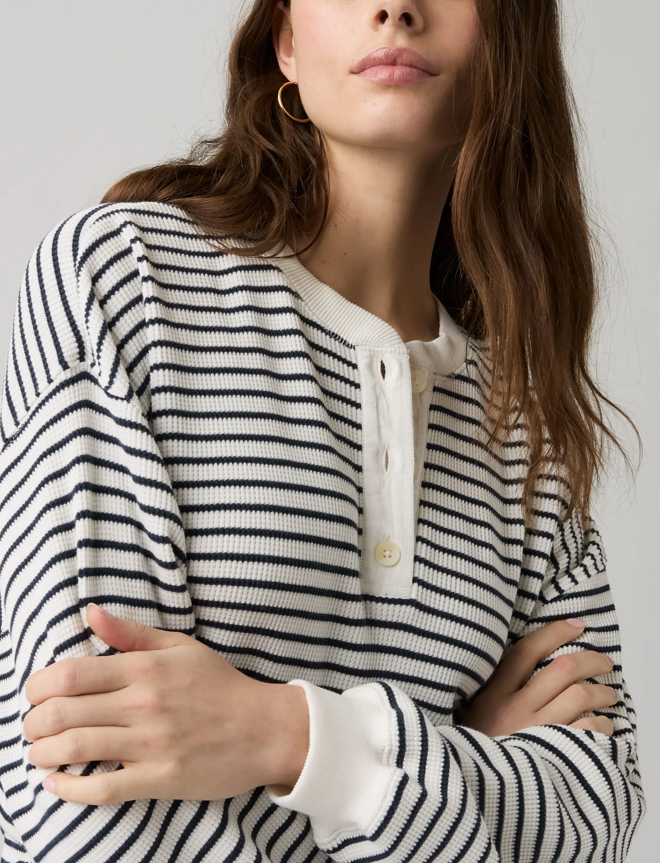 Levi's® - DRY GOODS RELAXED LS HENLEY JA - striktrøjer - blues - 5
