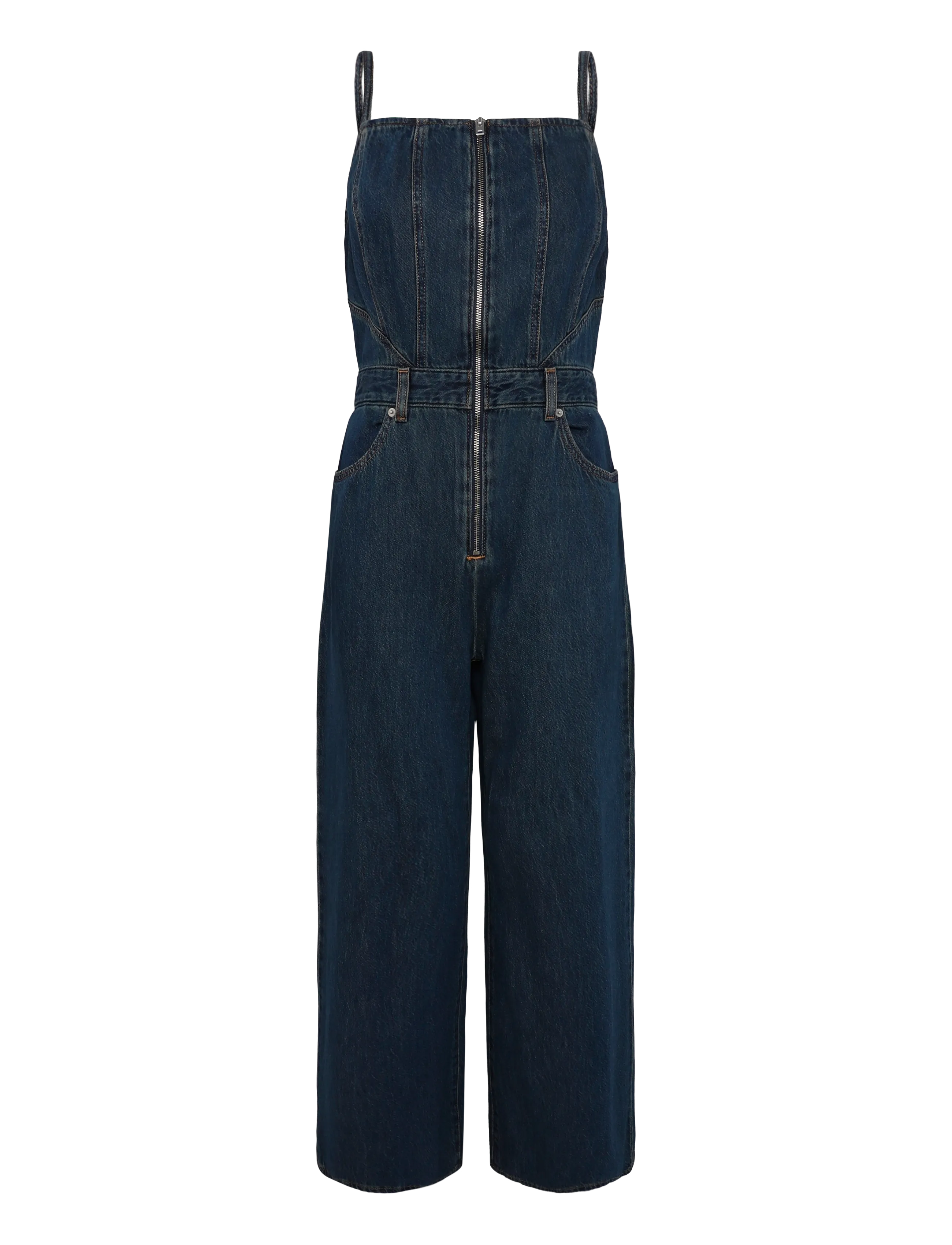Levi's® SEAMED JUMPSUIT CASH OUT STONE - Denim clothing - MED INDIGO - WORN IN / navy