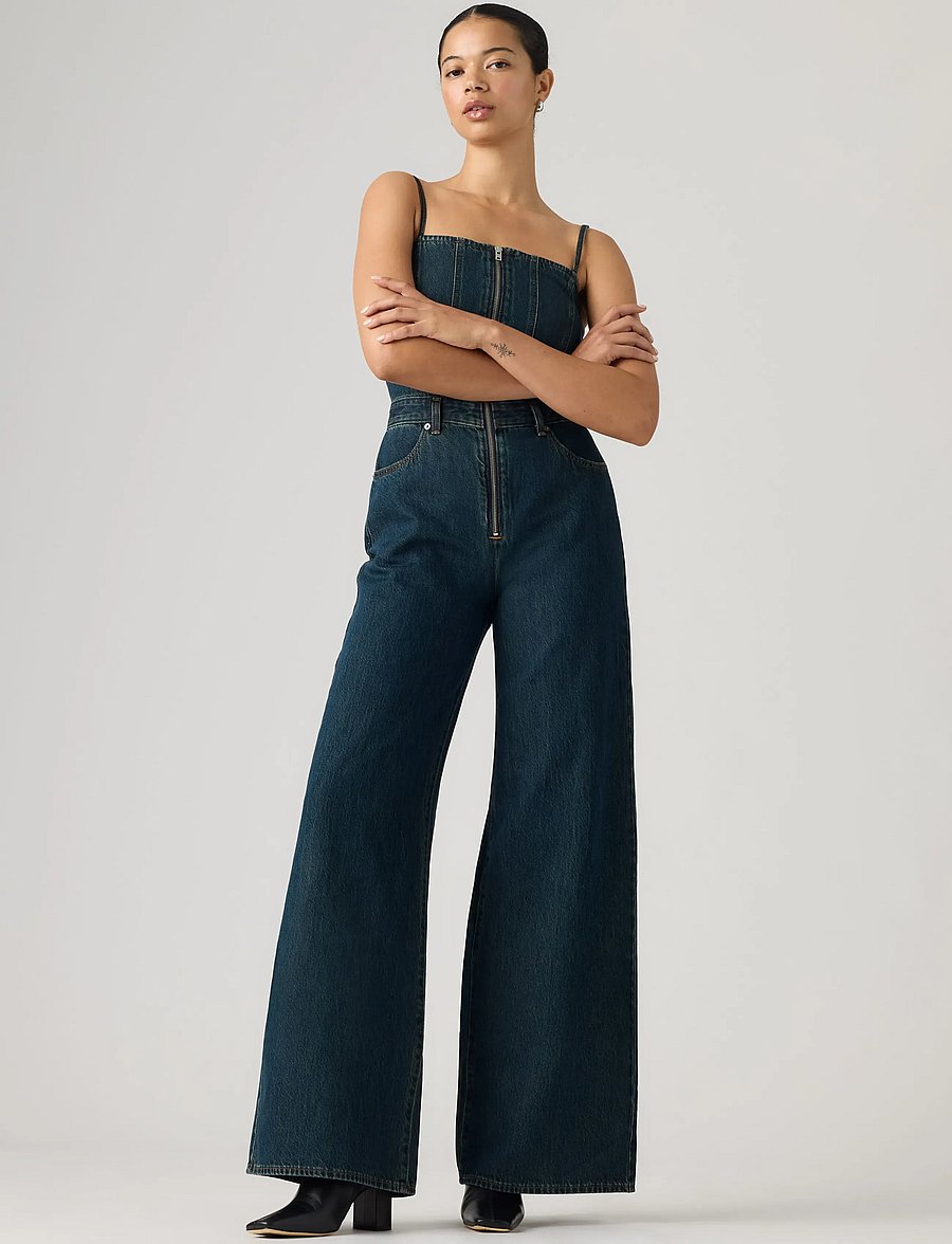 Levi's® - SEAMED JUMPSUIT CASH OUT STONE - jumpsuits - med indigo - worn in - 0