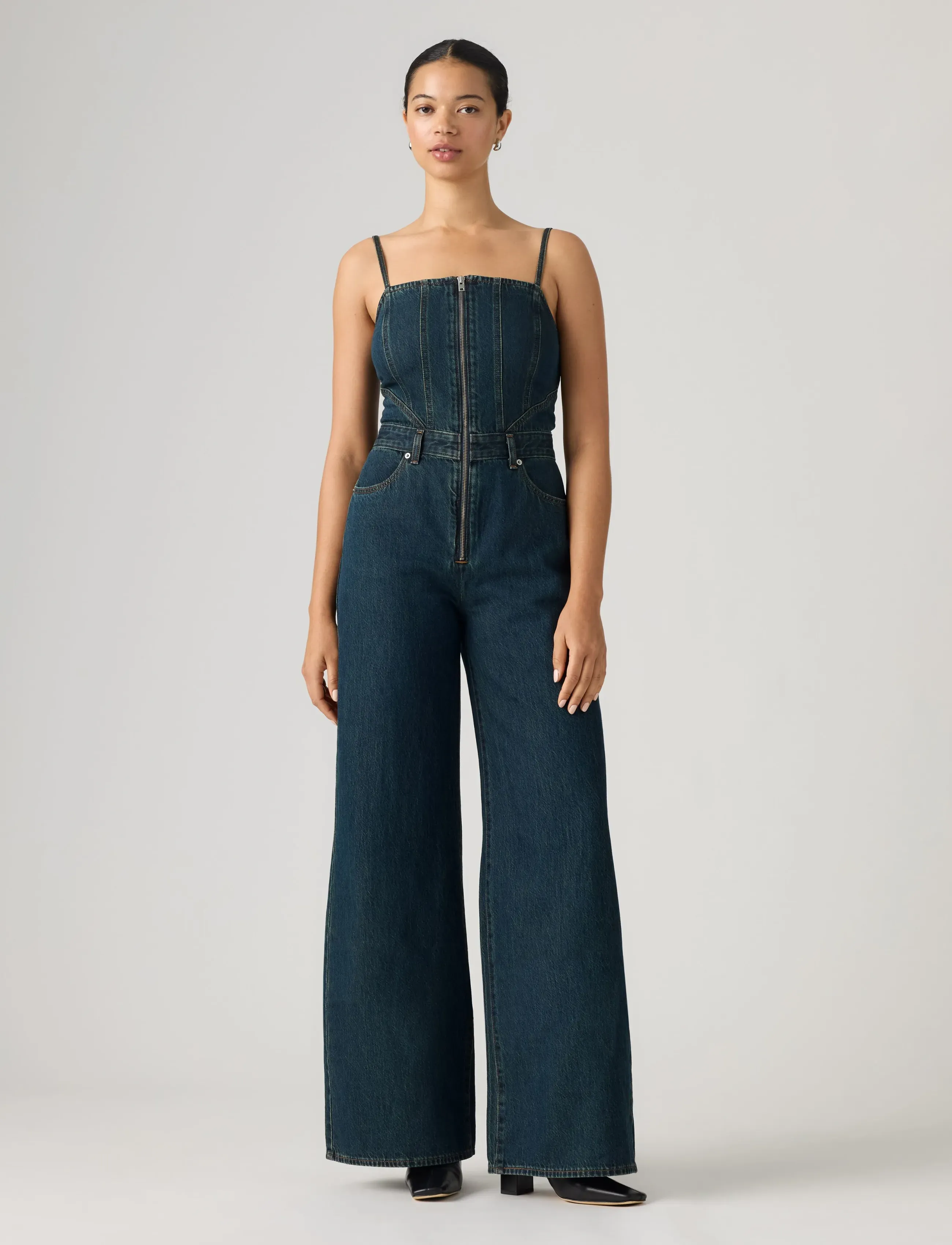 Levi's® - SEAMED JUMPSUIT CASH OUT STONE - jumpsuits - med indigo - worn in - 3